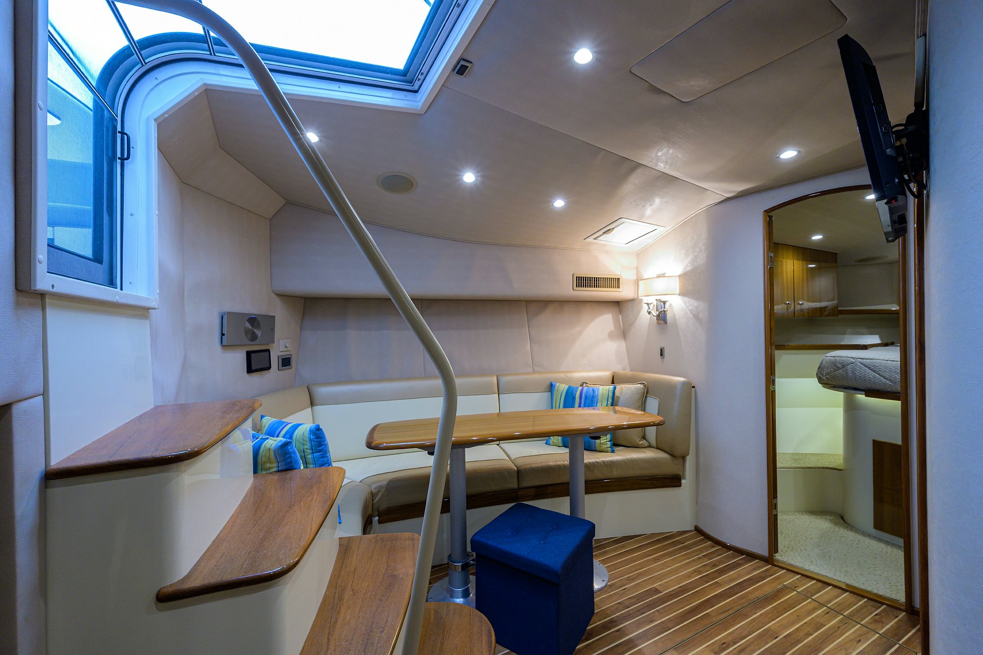 a room with bunk beds aboard GALENE Yacht for Sale