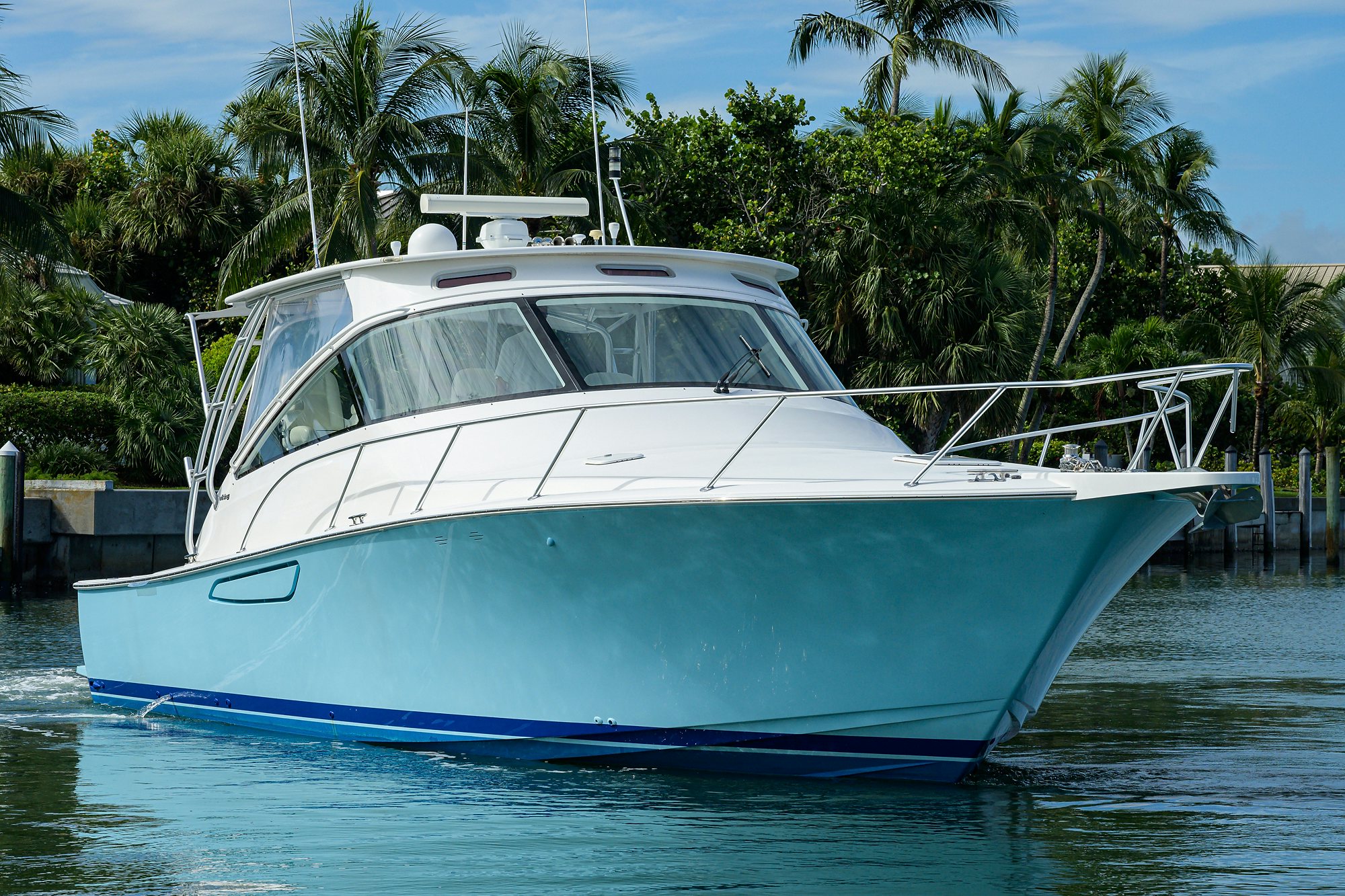a white boat in the water aboard GALENE Yacht for Sale