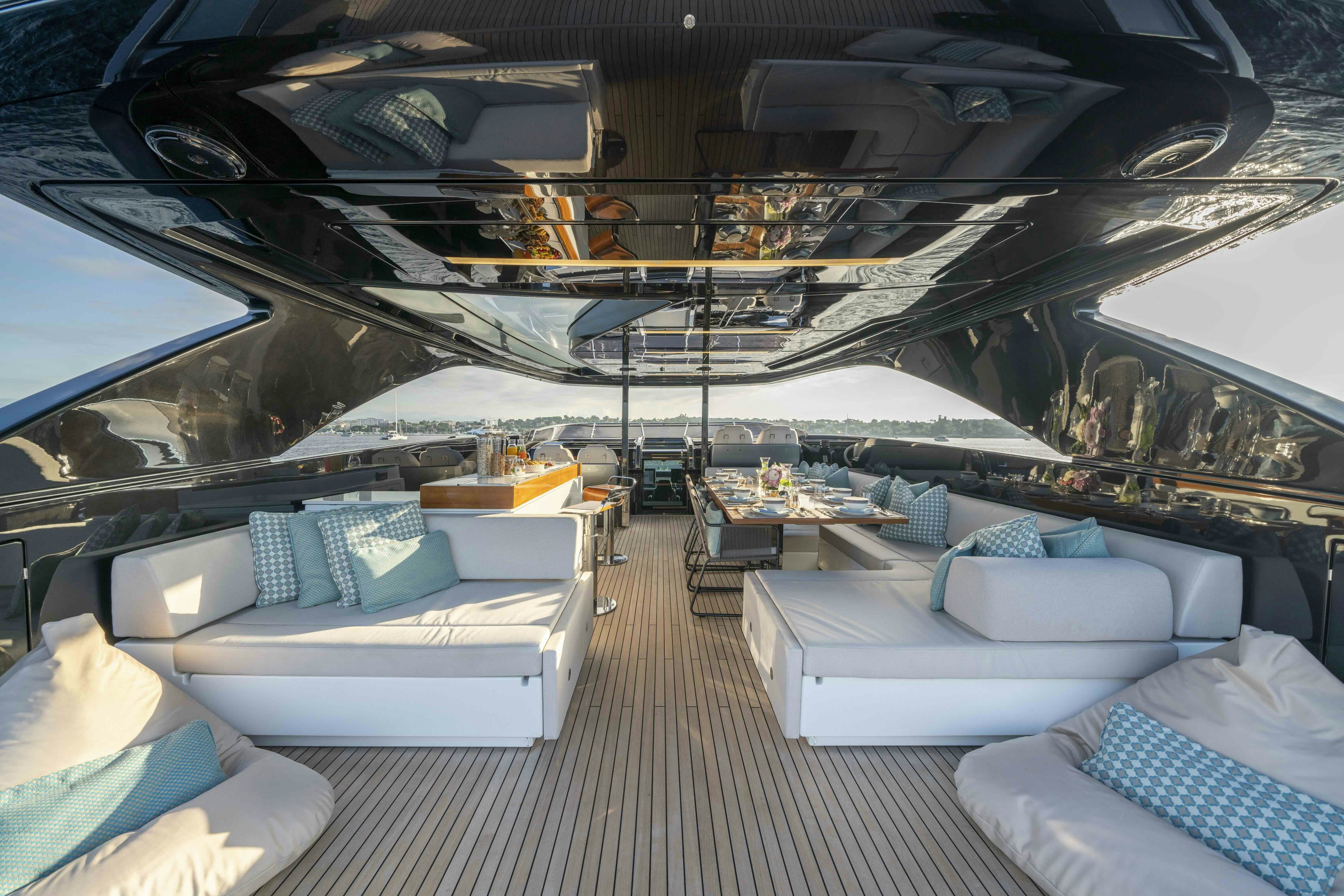 inside of a yacht aboard ELYSIUM I Yacht for Sale