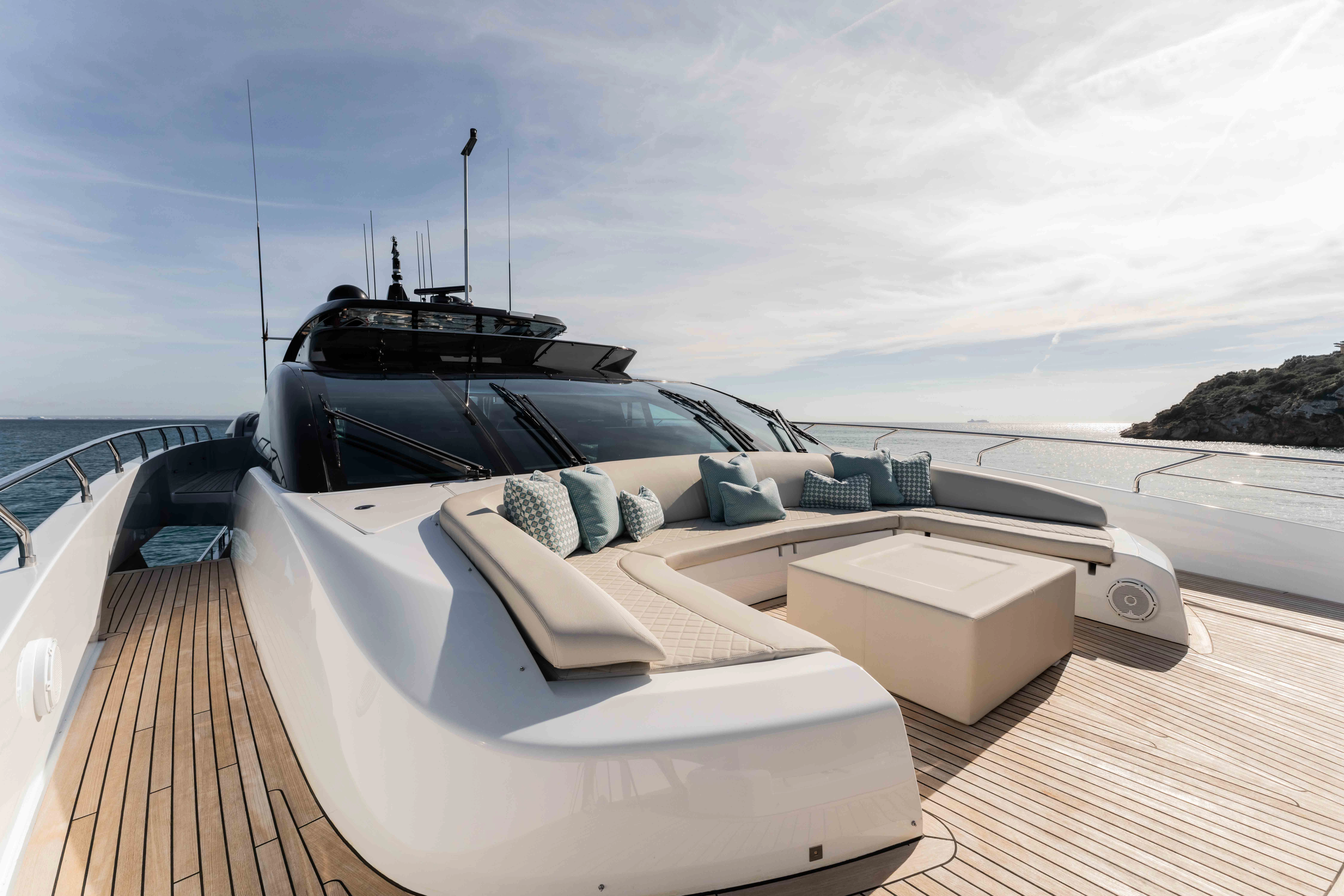 a boat on a deck aboard ELYSIUM I Yacht for Sale