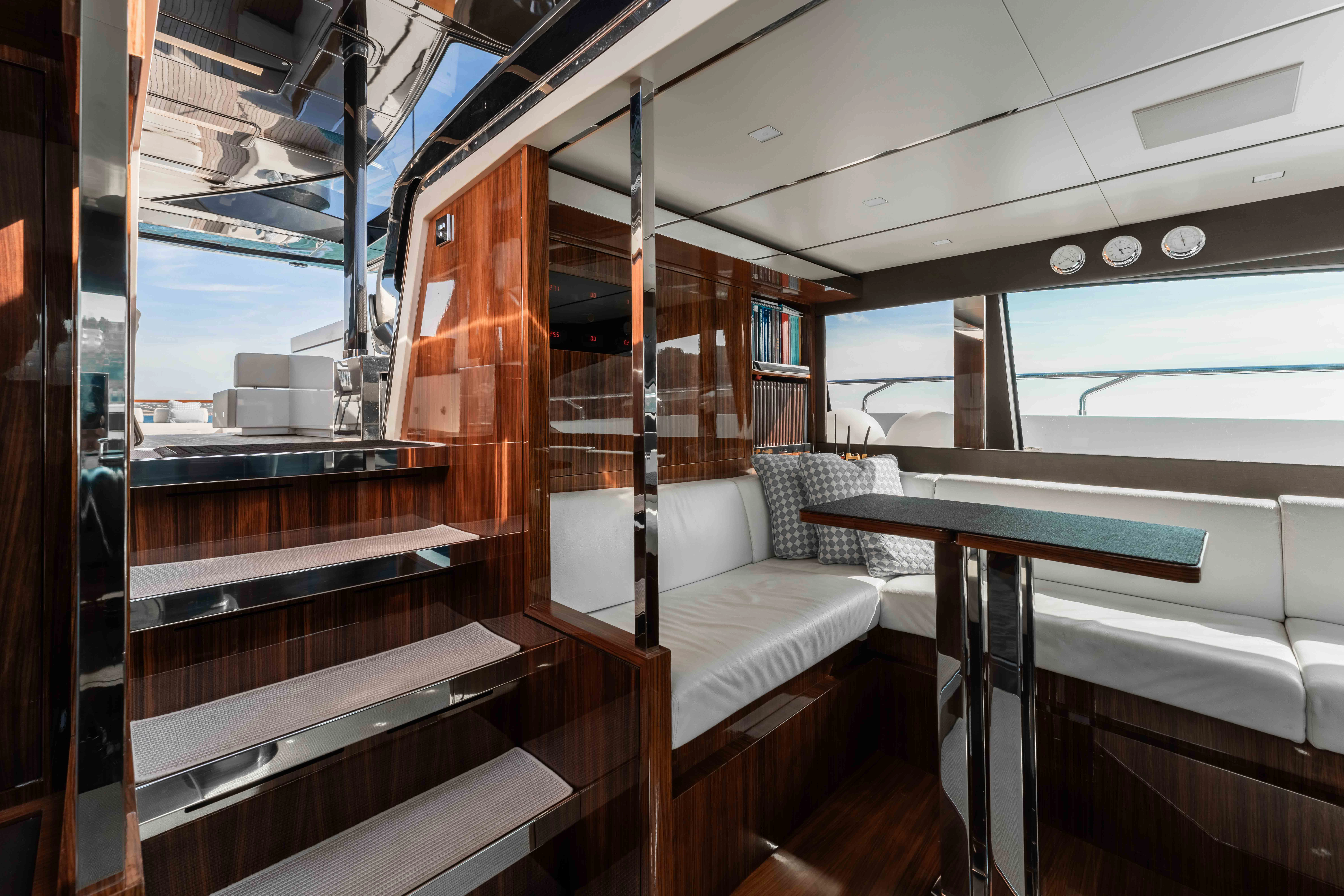 a boat with a bench aboard ELYSIUM I Yacht for Sale