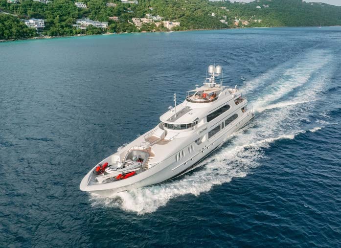 a ship sailing on the water aboard JUST ENOUGH Yacht for Charter