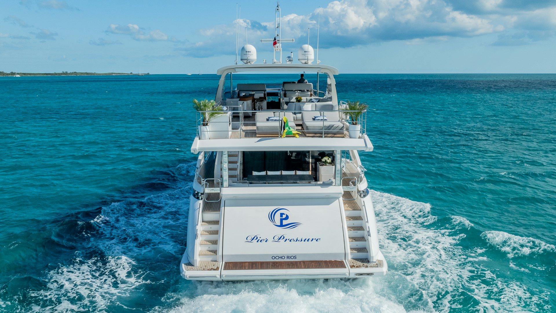 a boat in the water aboard PIER PRESSURE Yacht for Charter