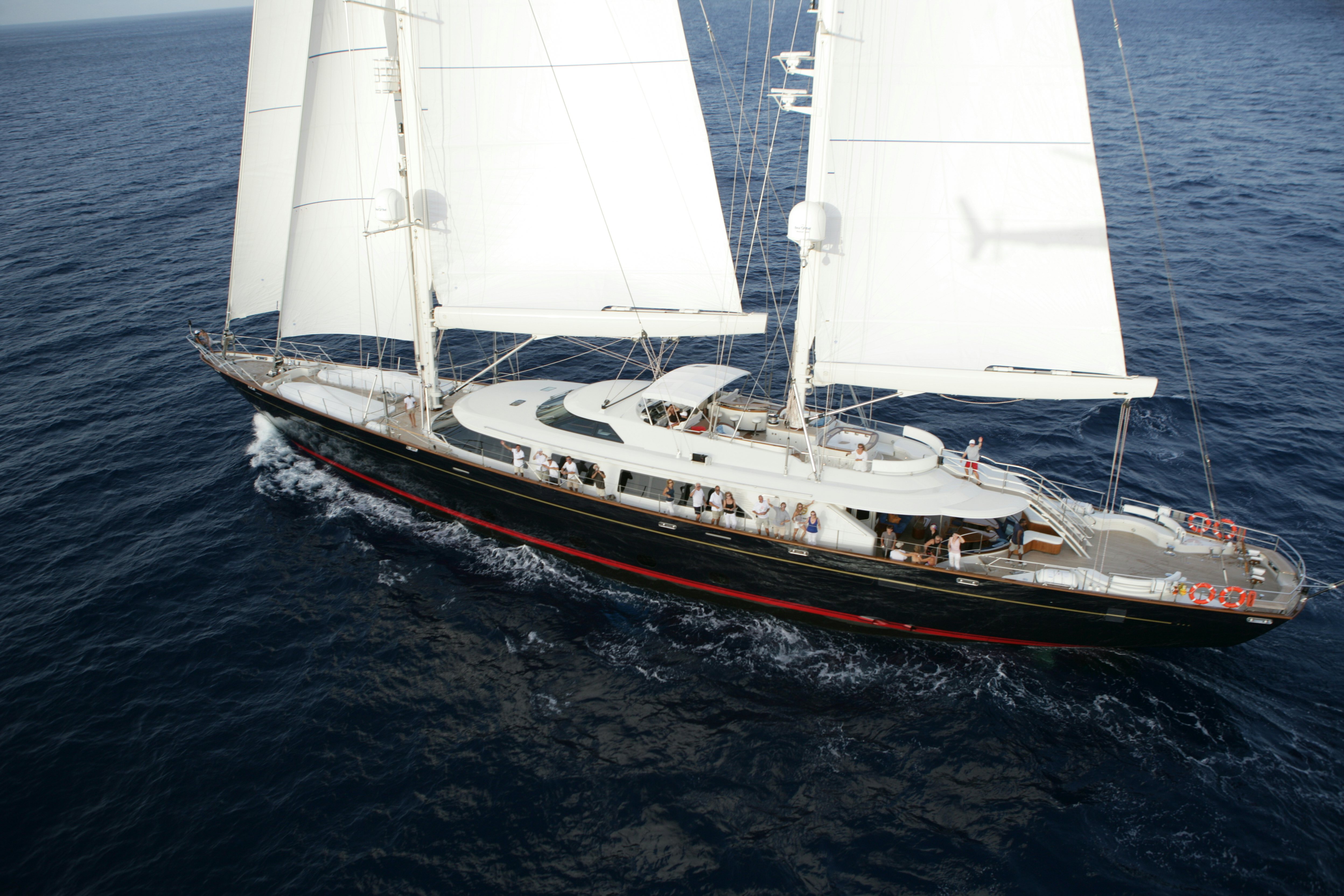 a large boat in the water aboard TAMSEN Yacht for Sale