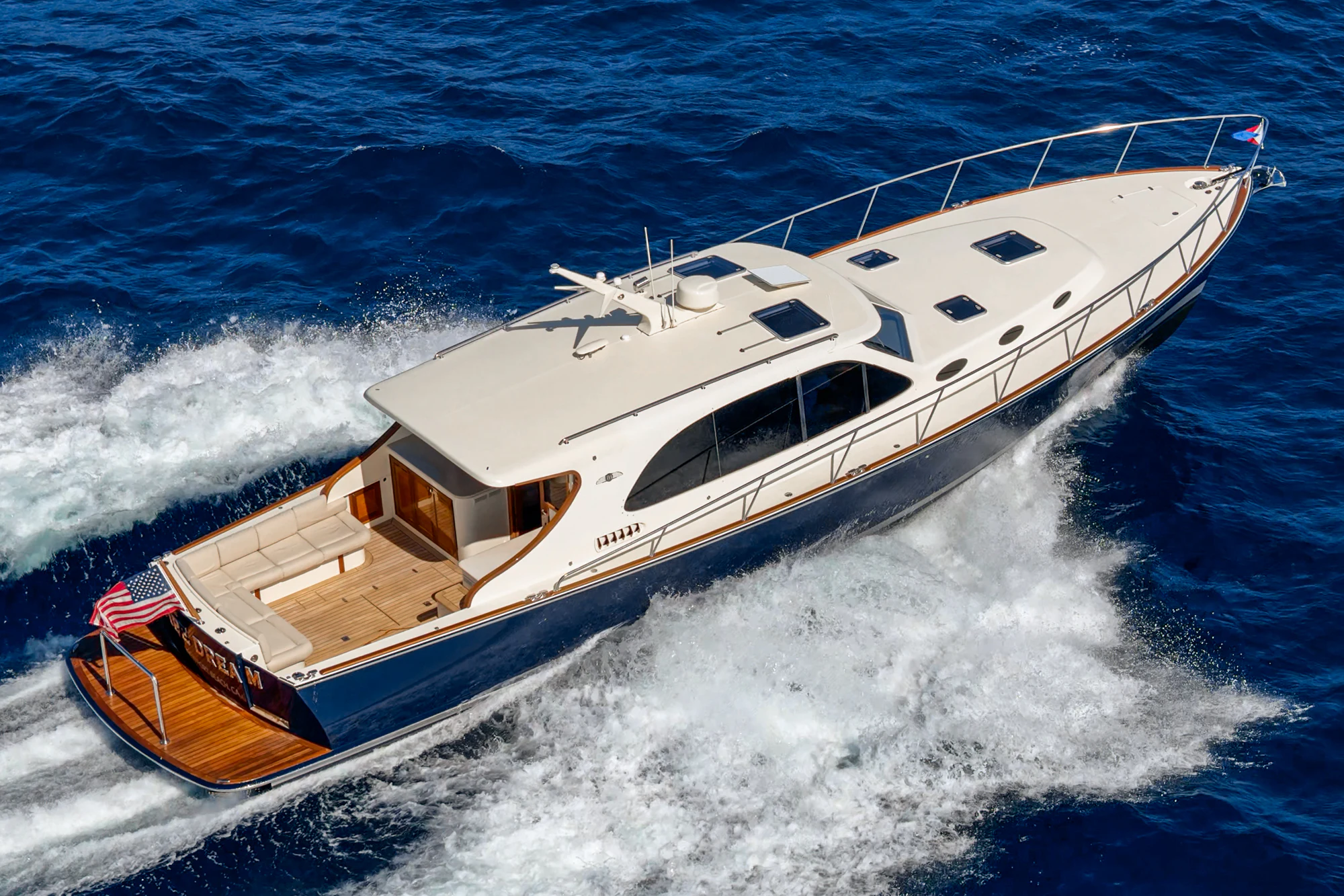 a boat on the water aboard PIPE DREAM Yacht for Sale