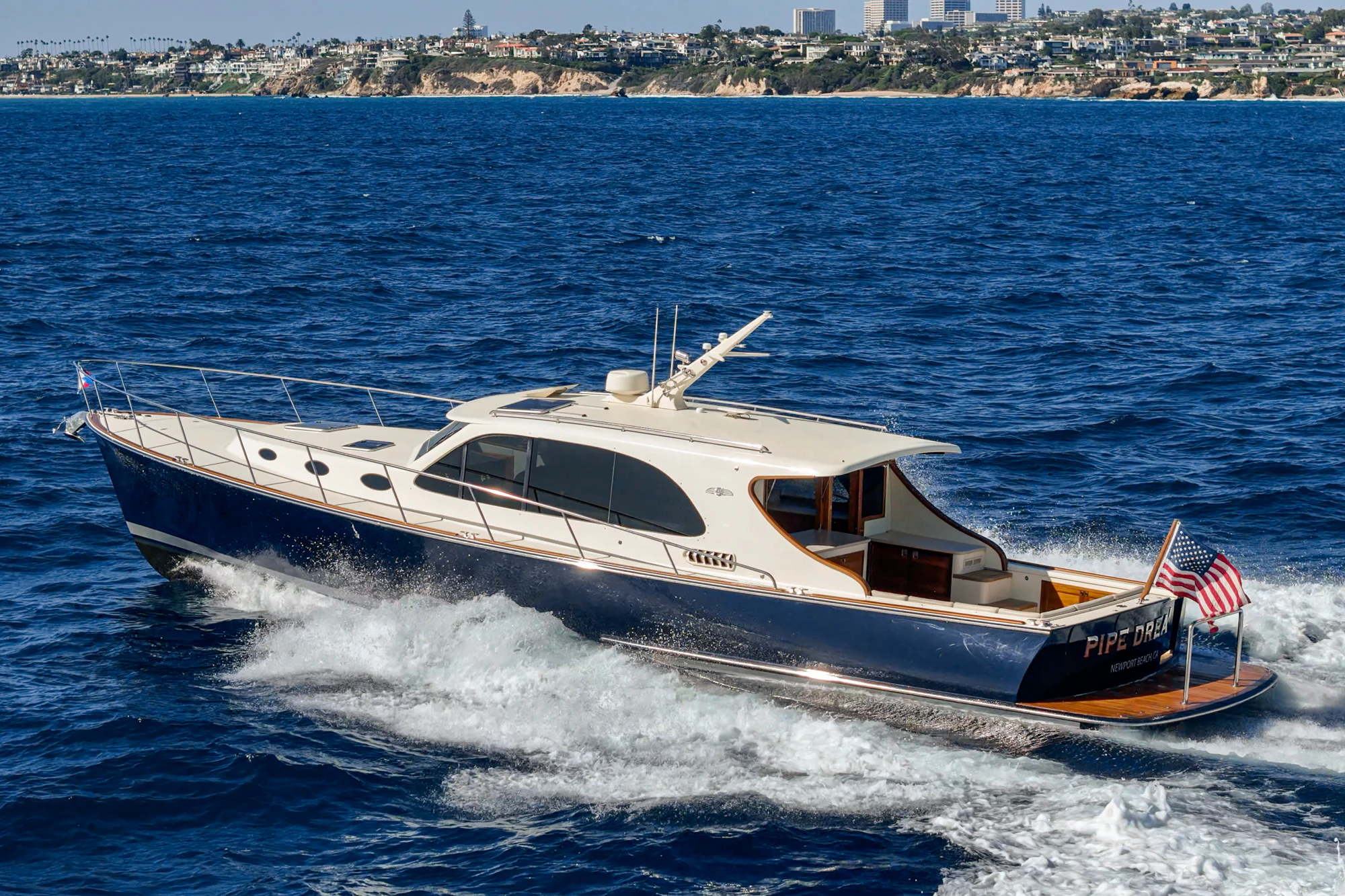 a boat on the water aboard PIPE DREAM Yacht for Sale