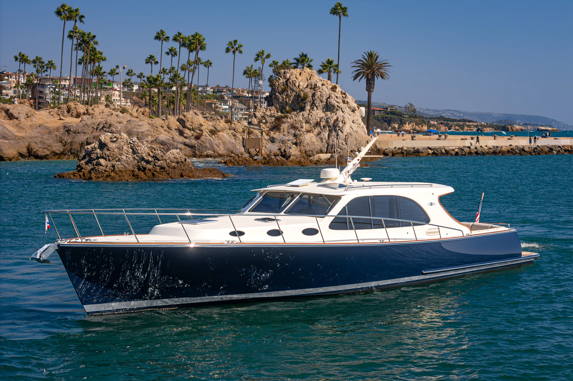 a boat on the water aboard PIPE DREAM Yacht for Sale