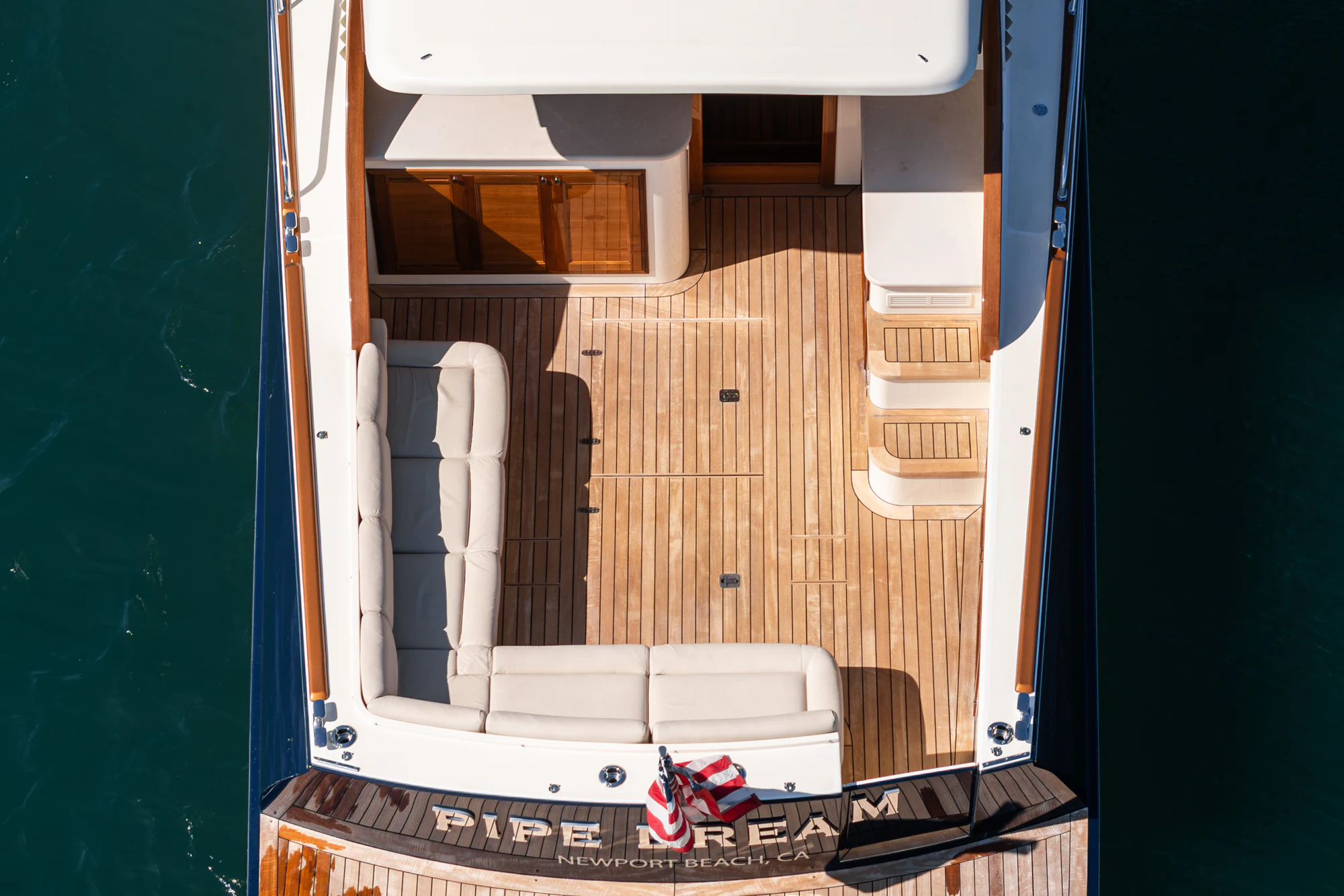 a view of a closet from a window aboard PIPE DREAM Yacht for Sale