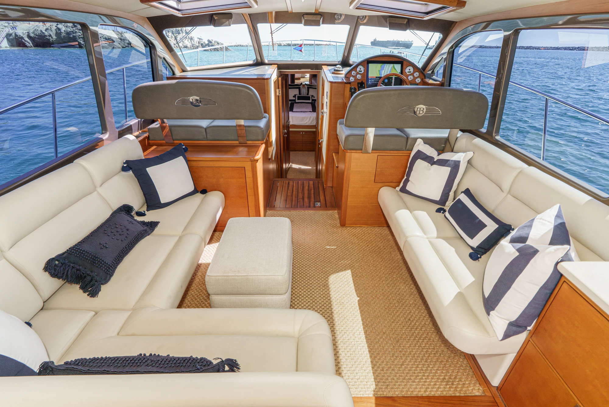 inside of a vehicle aboard PIPE DREAM Yacht for Sale