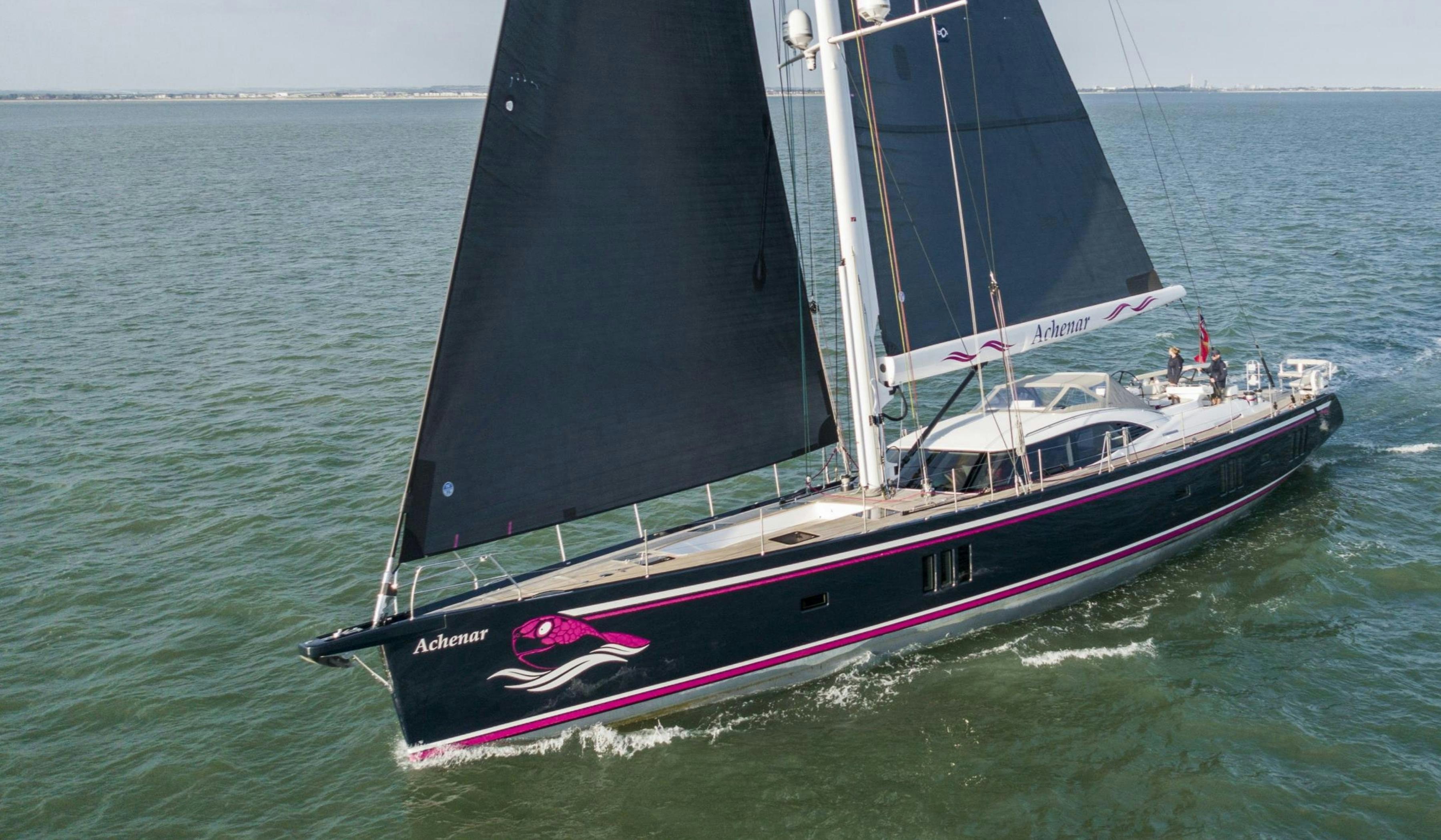 a boat in the water aboard ACHENAR Yacht for Charter