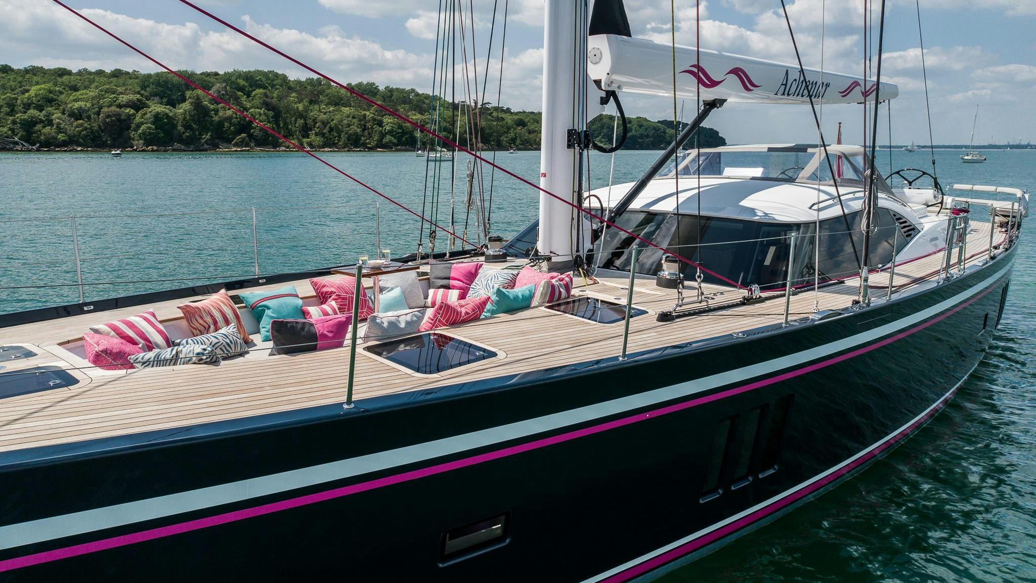 a boat on the water aboard ACHENAR Yacht for Charter