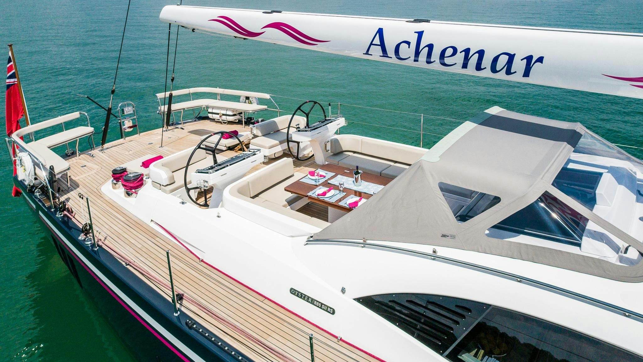 a boat on the water aboard ACHENAR Yacht for Charter