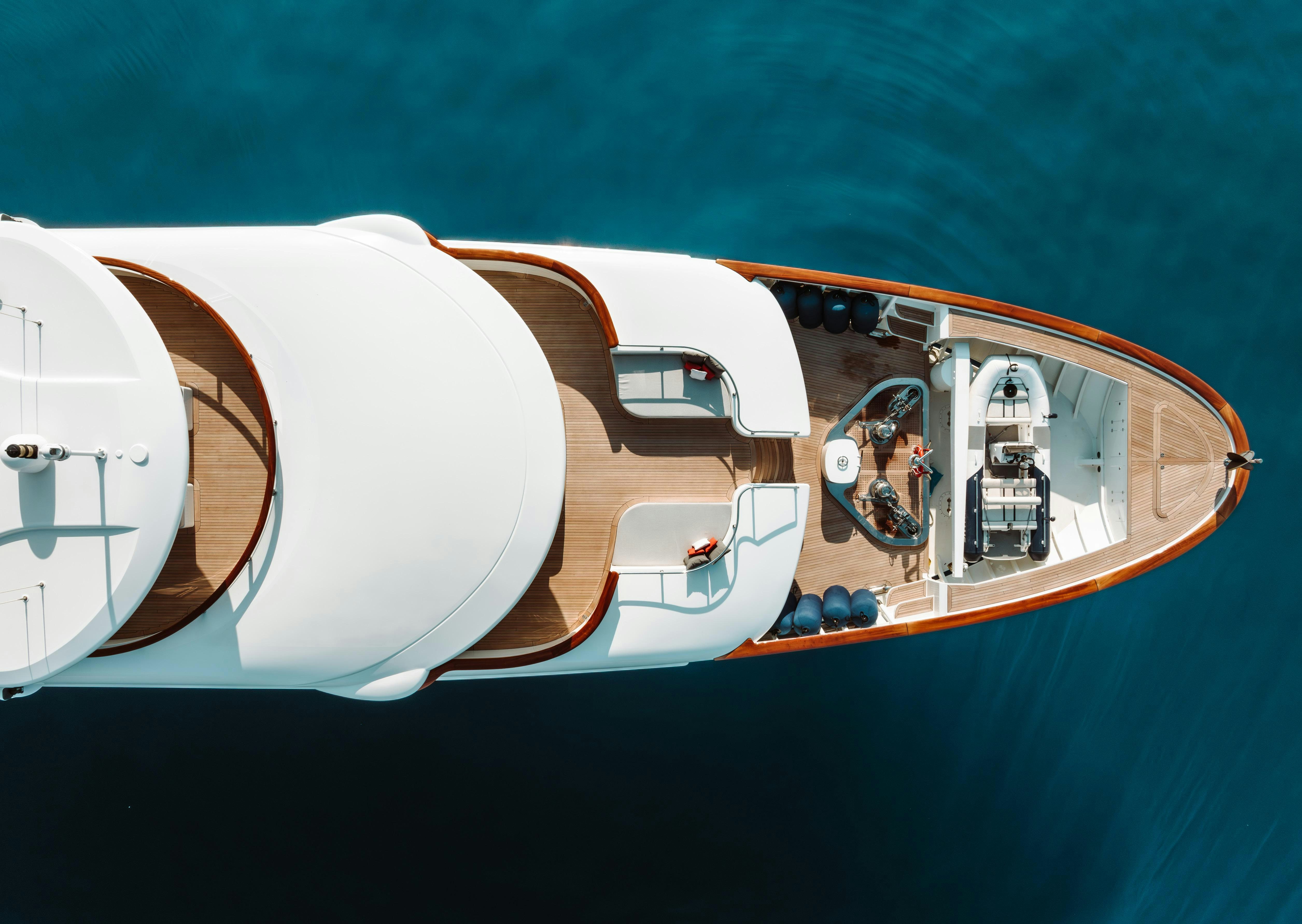 a space ship with a satellite aboard HEMABEJO Yacht for Charter