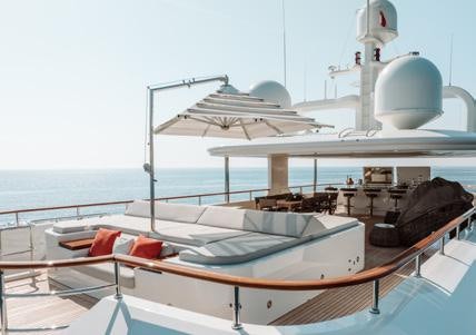 a boat on the water aboard HEMABEJO Yacht for Charter