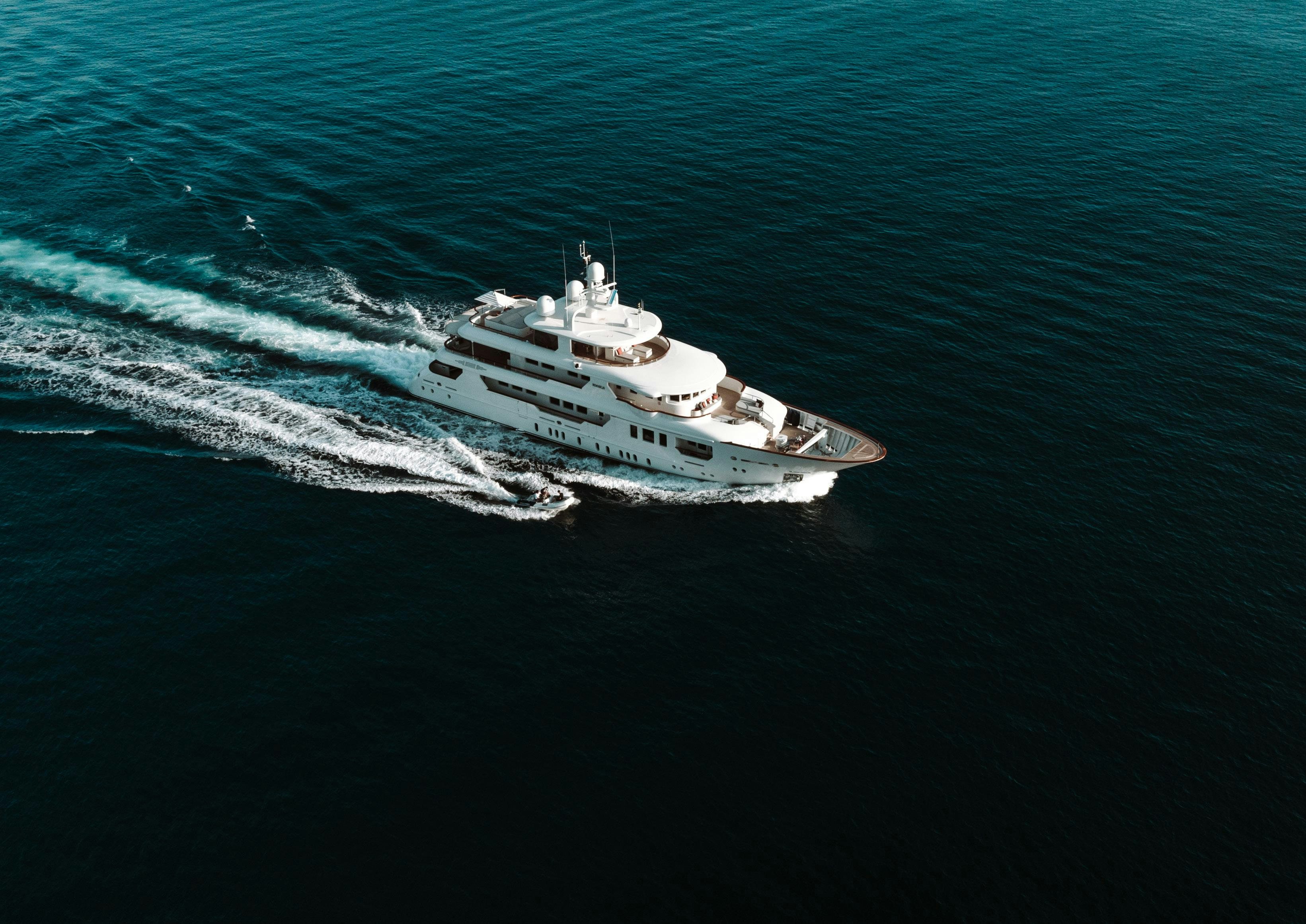a boat in the water aboard HEMABEJO Yacht for Charter