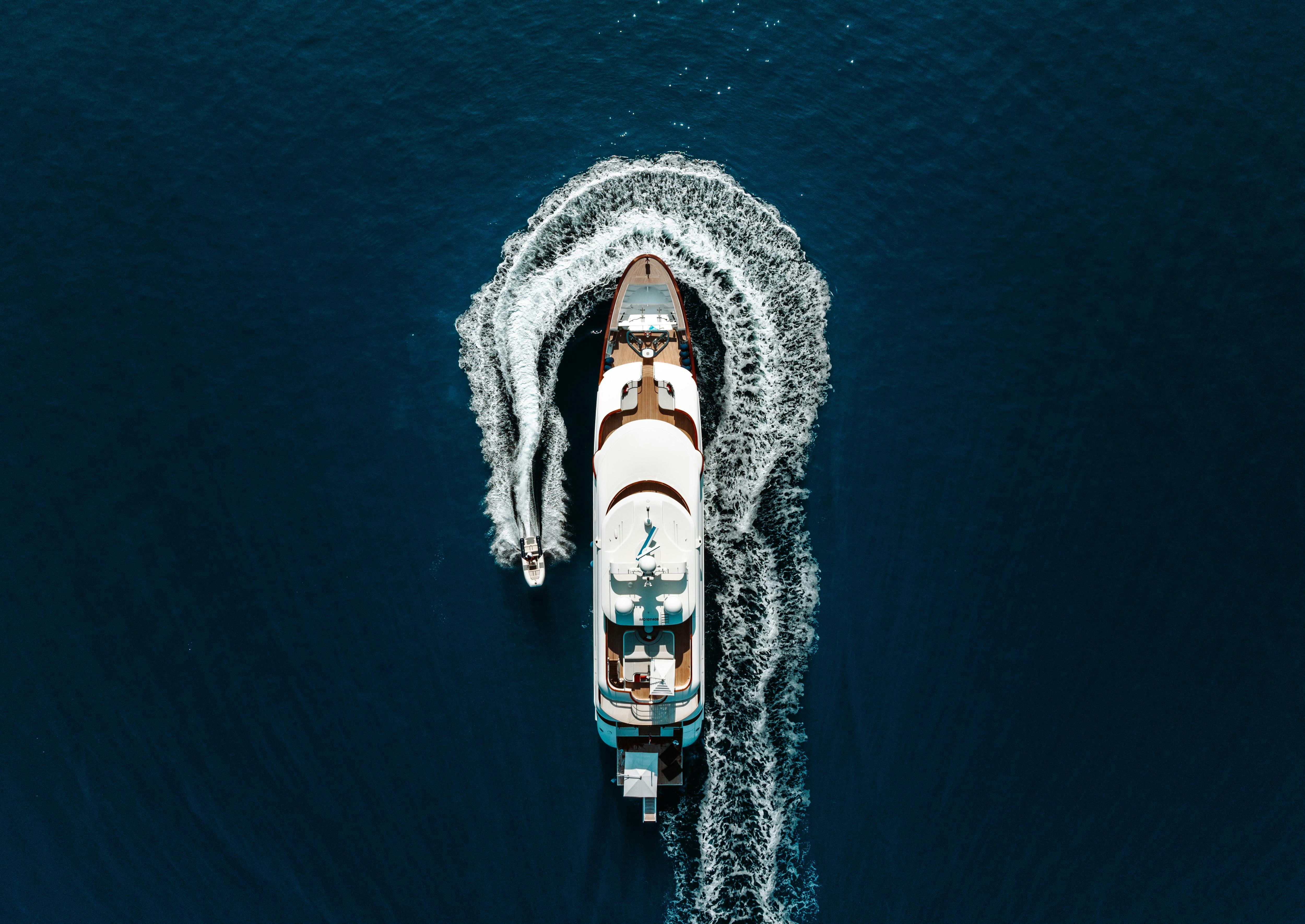 a boat on the water aboard HEMABEJO Yacht for Charter