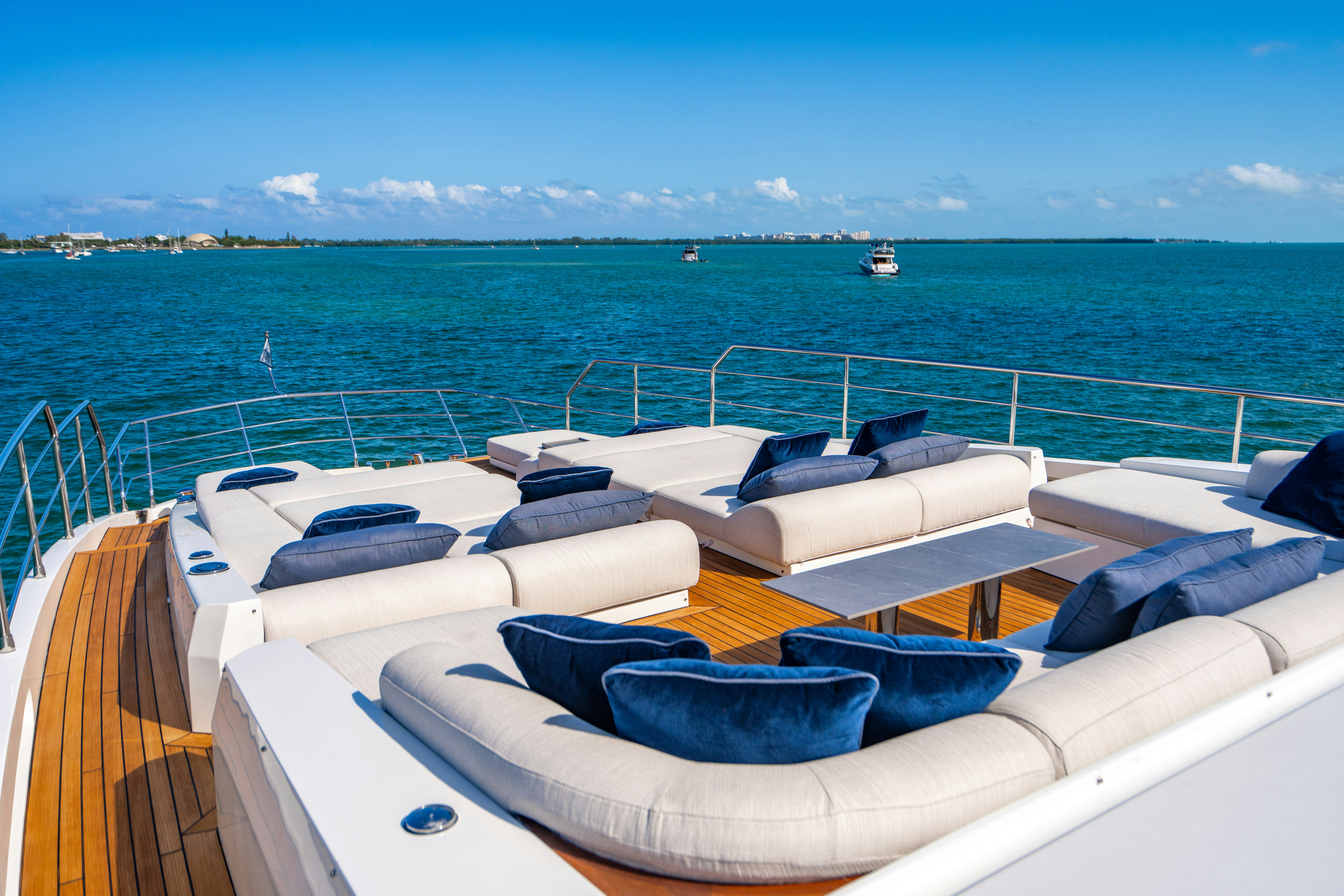 a boat on the water aboard CARPE DIEM Yacht for Charter