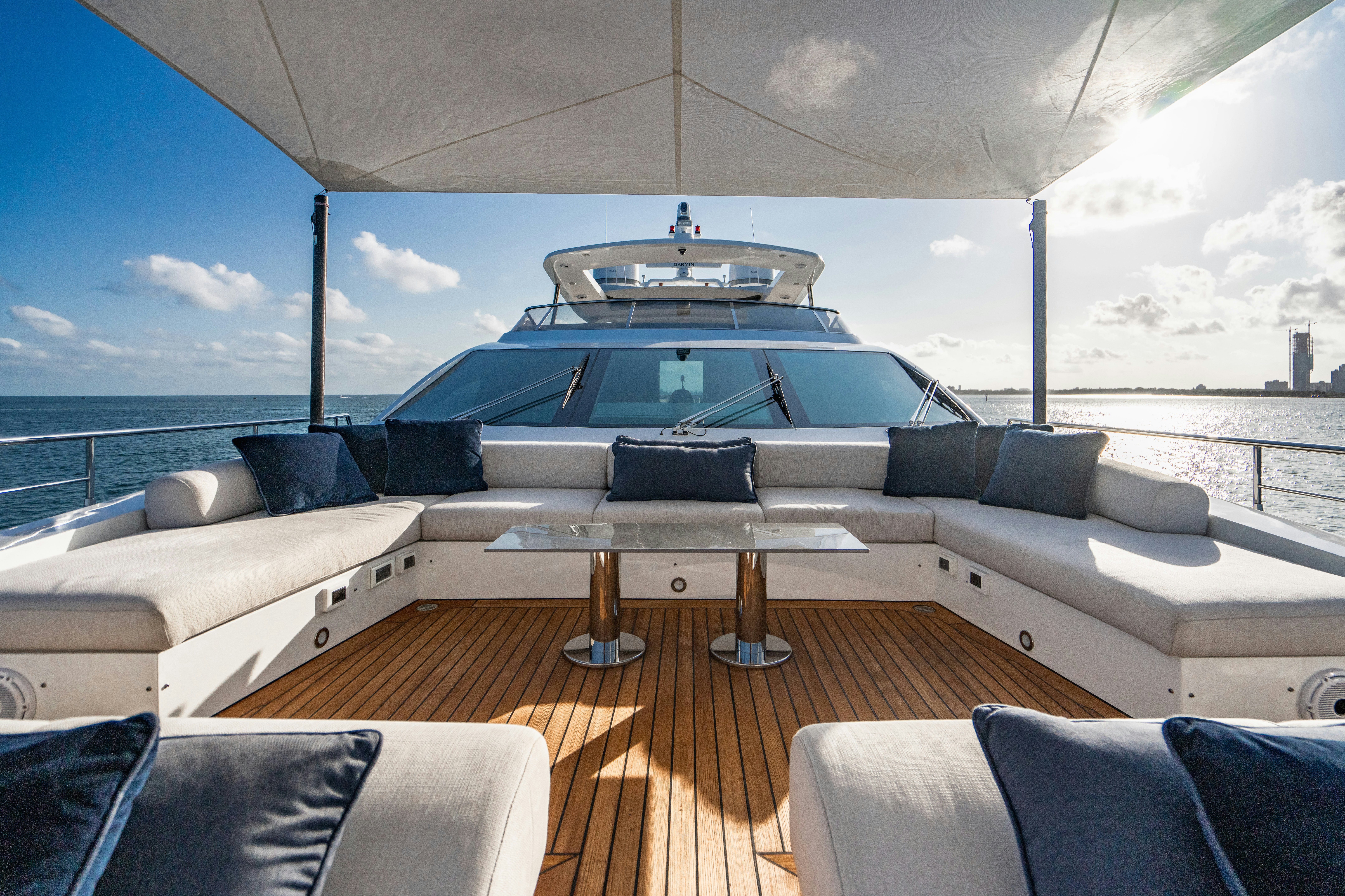 a luxury yacht on the water aboard CARPE DIEM Yacht for Charter