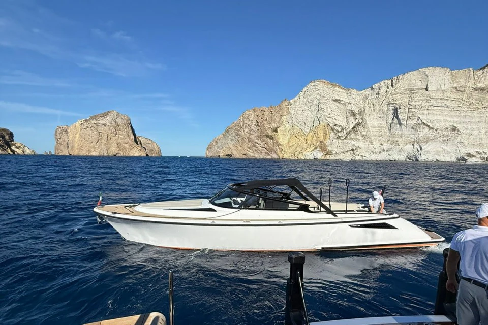 a boat in the water aboard XWAVE Yacht for Charter