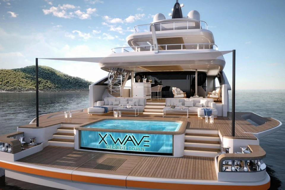 a boat on the water aboard XWAVE Yacht for Charter