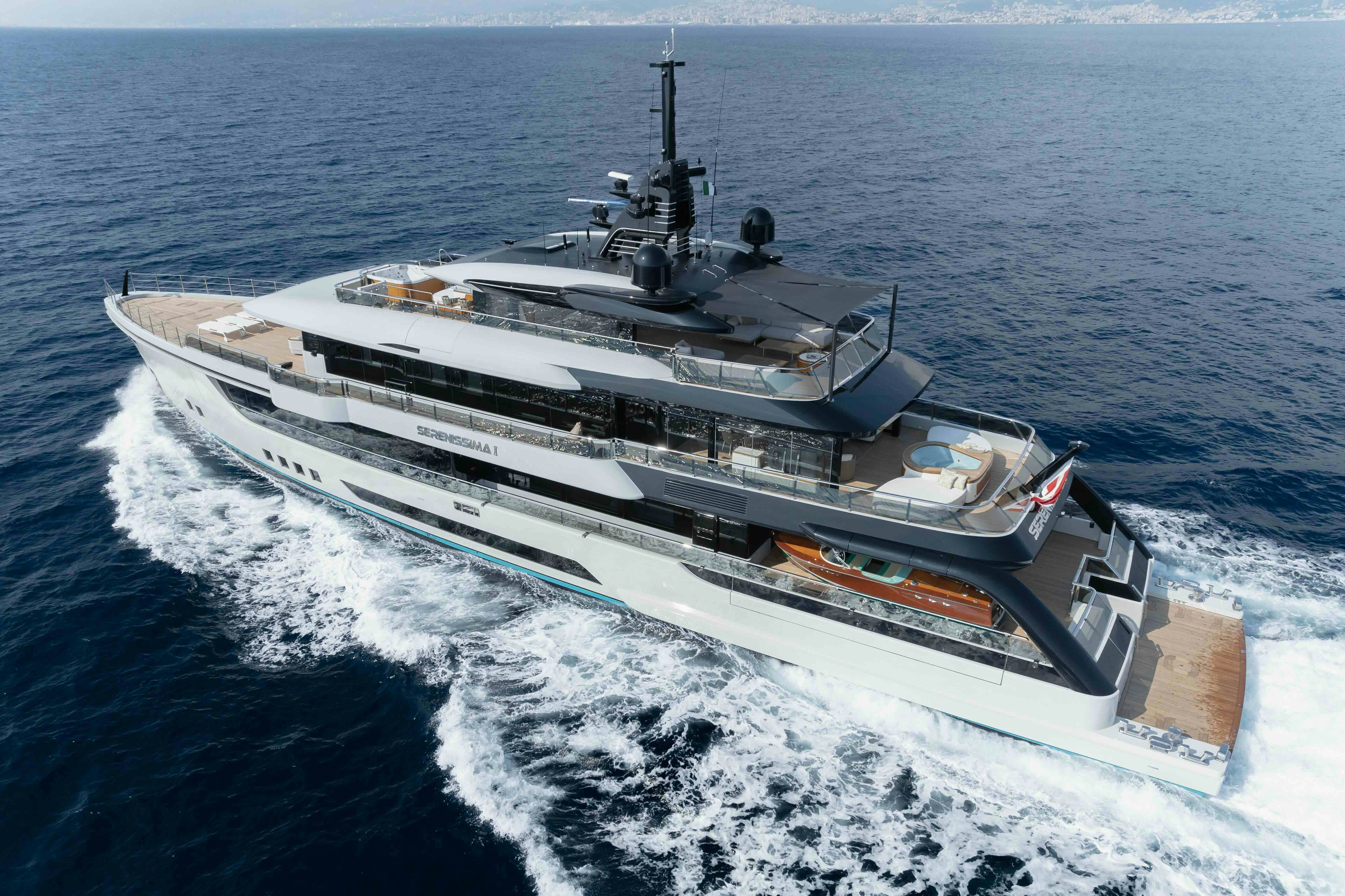 a ship on the water aboard SERENISSIMA I Yacht for Sale