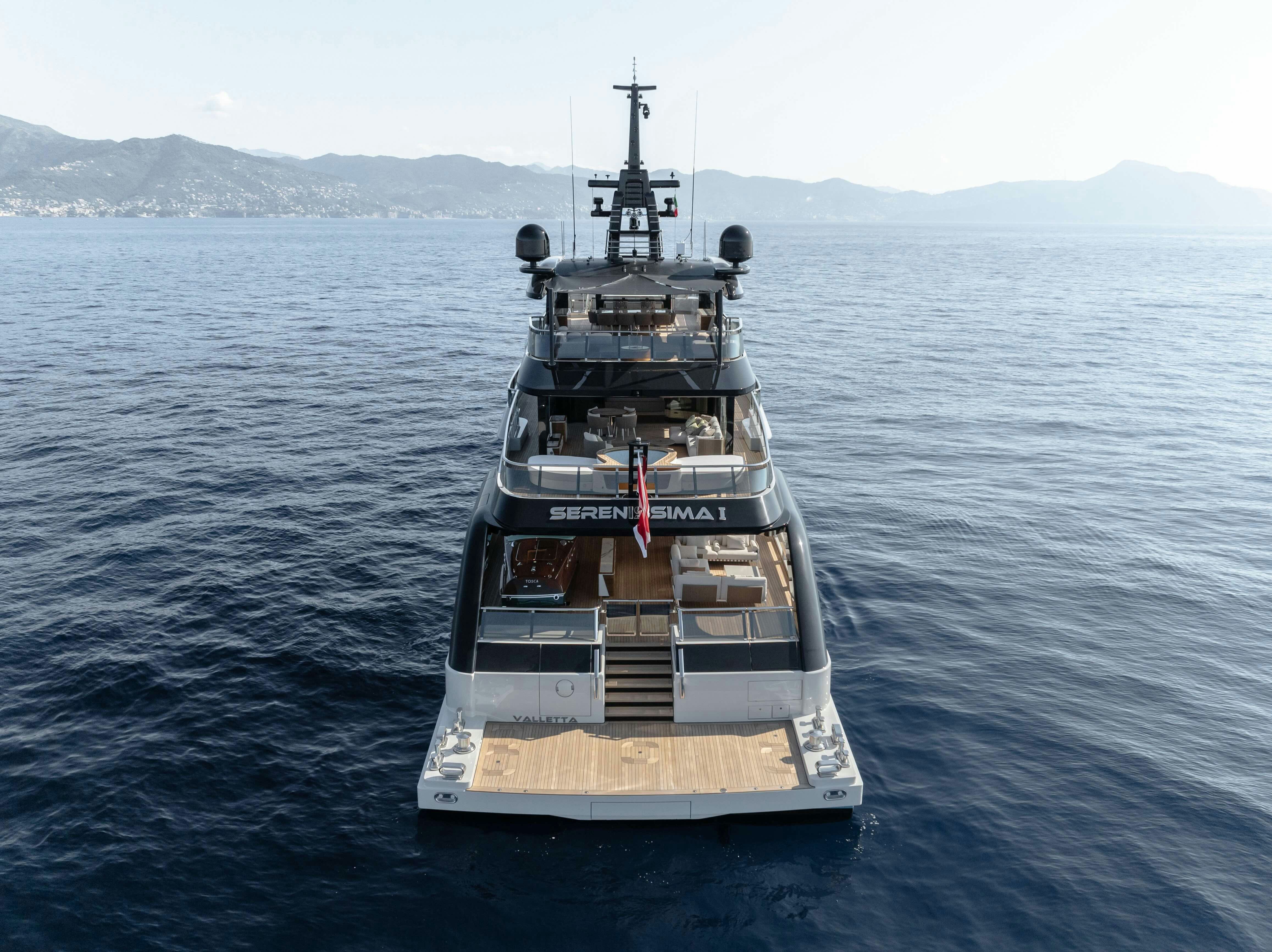 a boat in the water aboard SERENISSIMA I Yacht for Sale