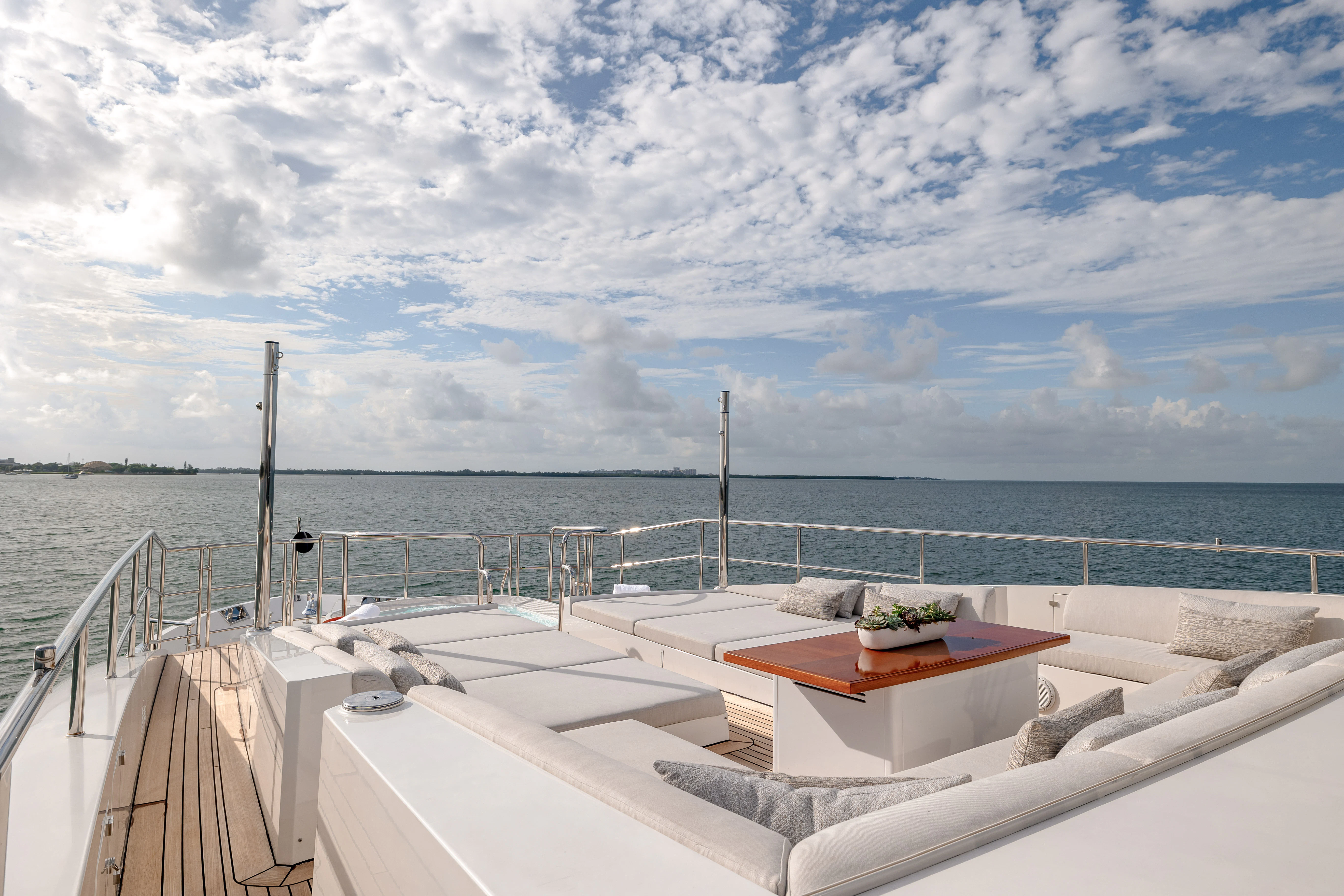 a table on a boat aboard PATIENCE Yacht for Charter