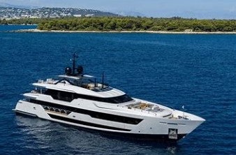 a white yacht on the water aboard FELICITY Yacht for Charter