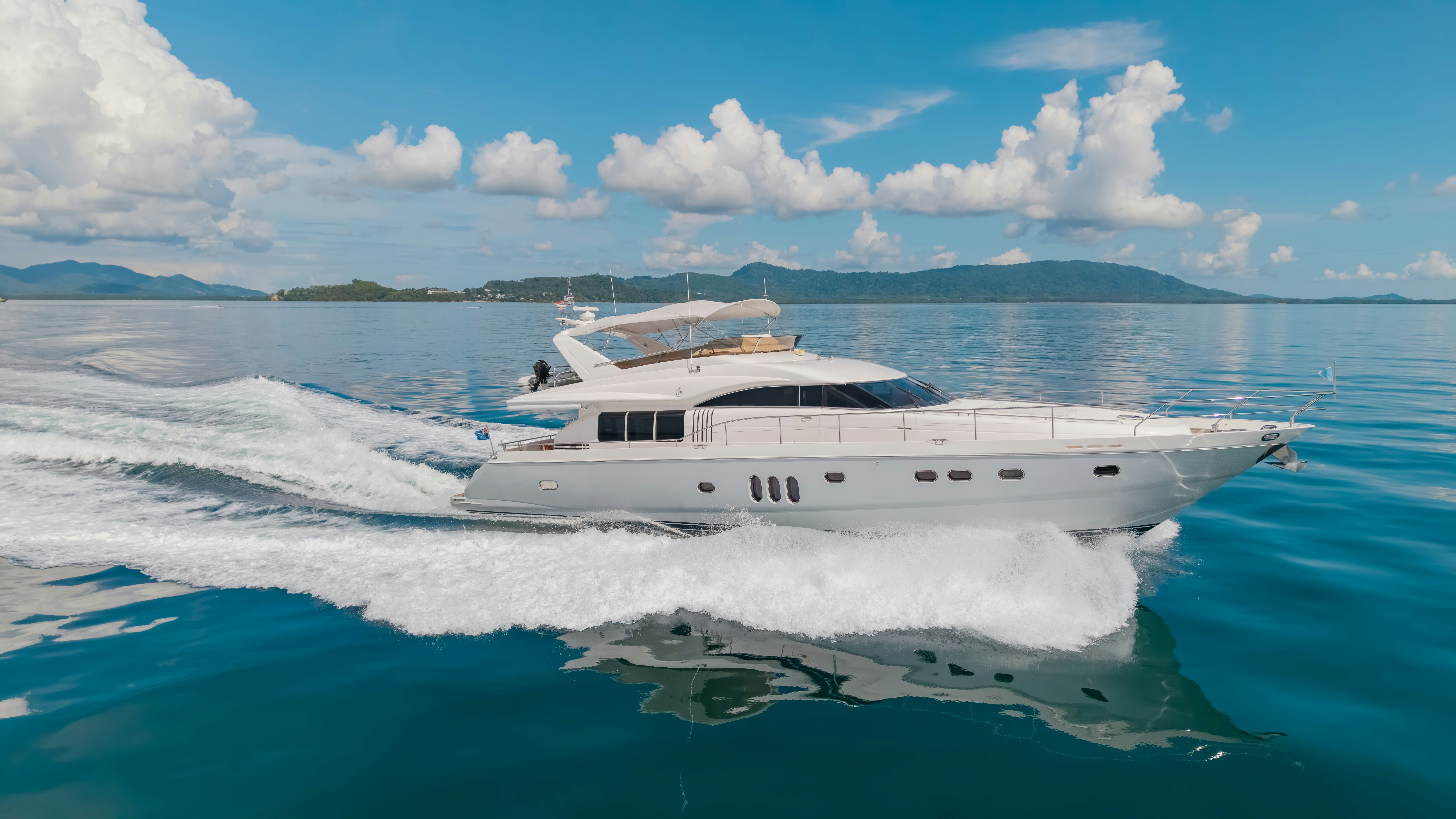 a boat on the water aboard BLUE ROSE Yacht for Sale