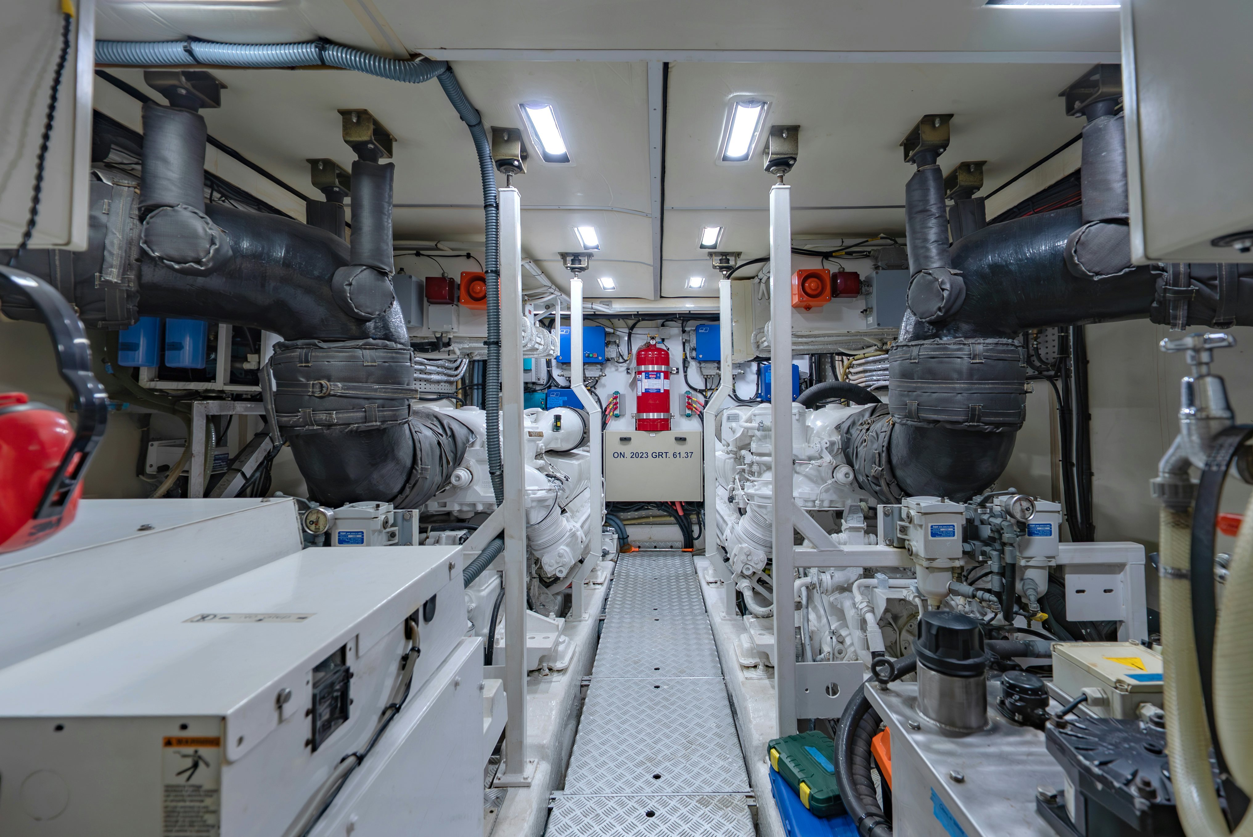 a room with machinery aboard BLUE ROSE Yacht for Sale