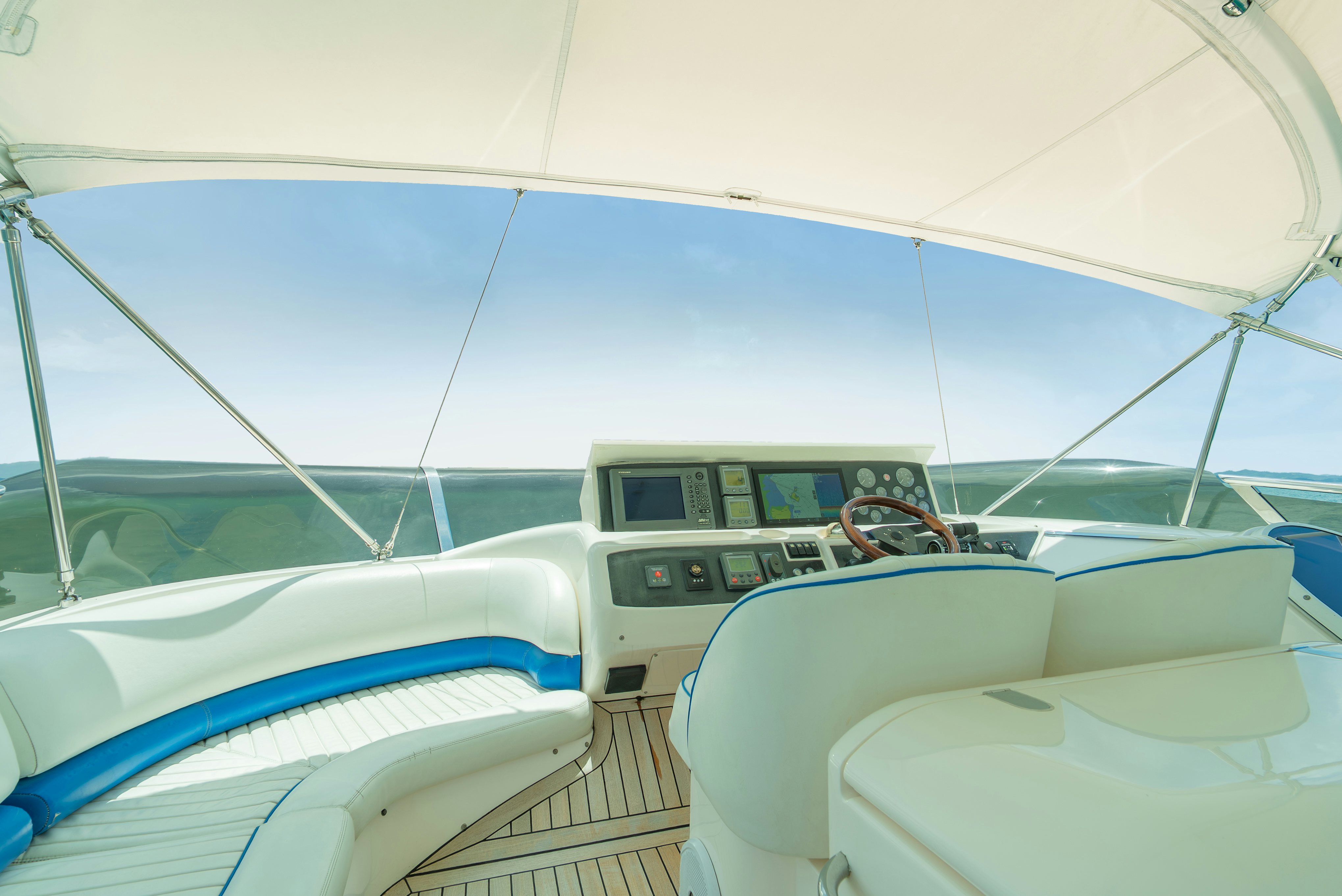 the inside of a boat aboard BLUE ROSE Yacht for Sale