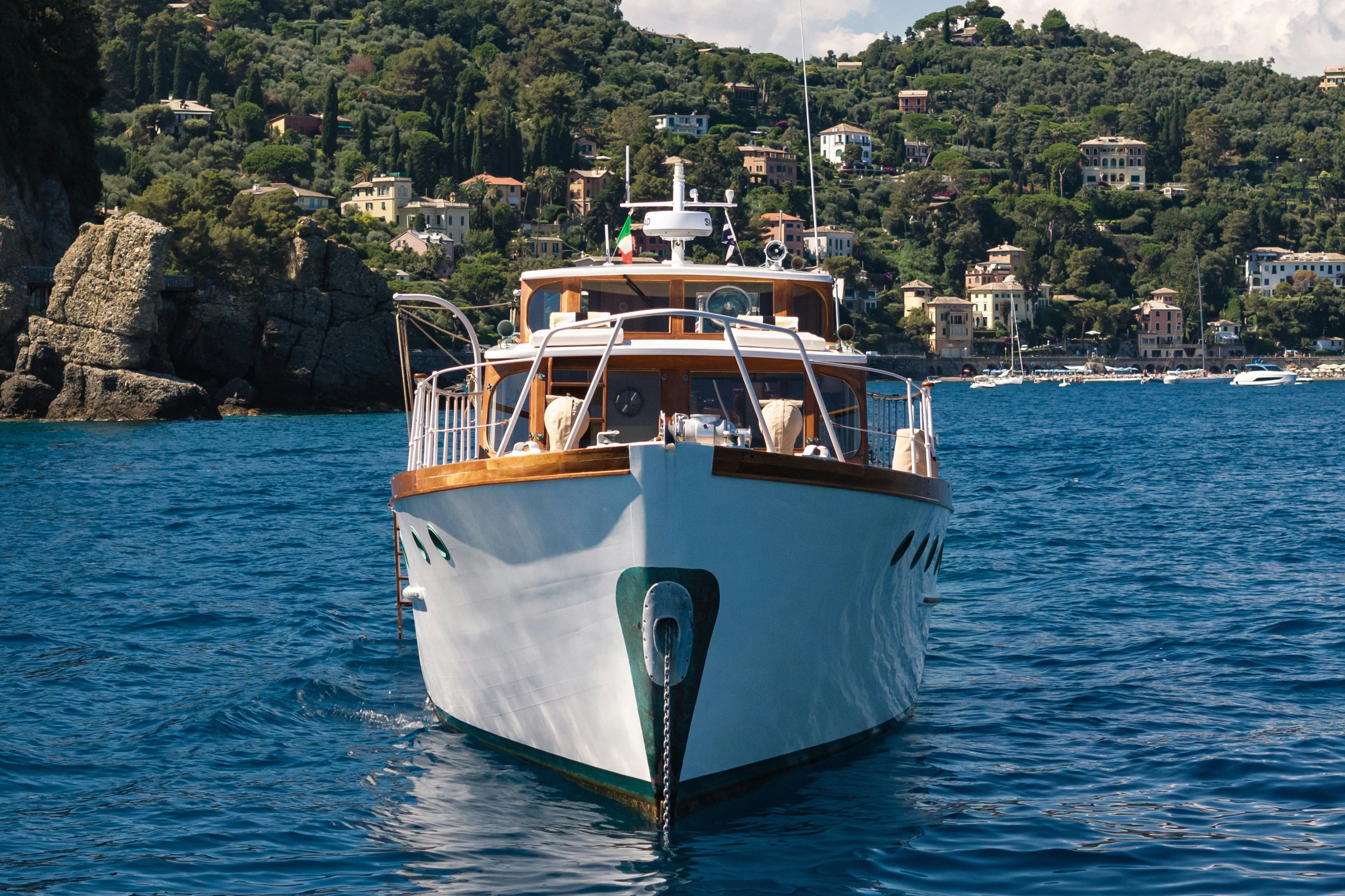 a boat on the water aboard SILVER LASS Yacht for Sale