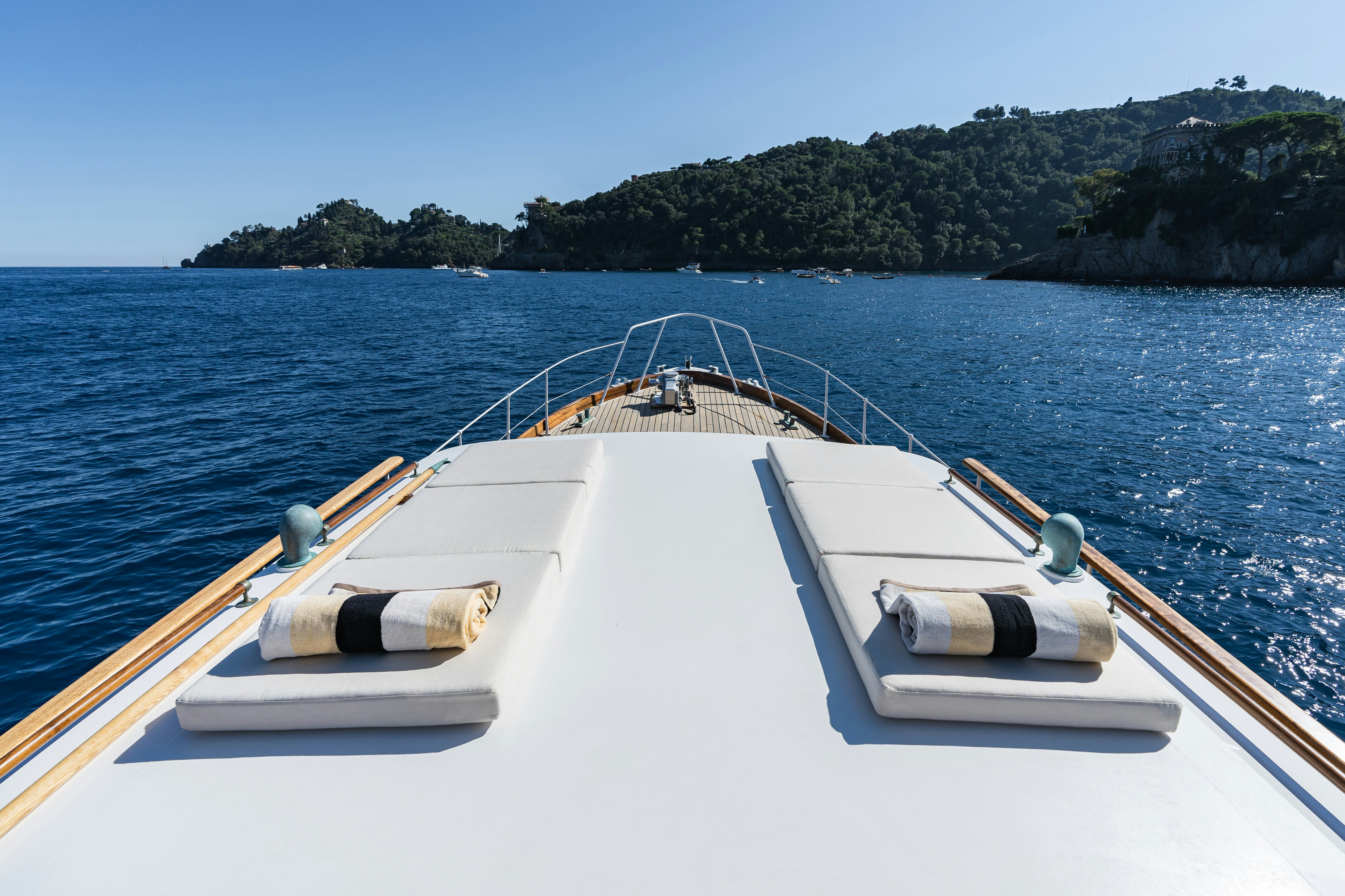 a boat on the water aboard SILVER LASS Yacht for Sale