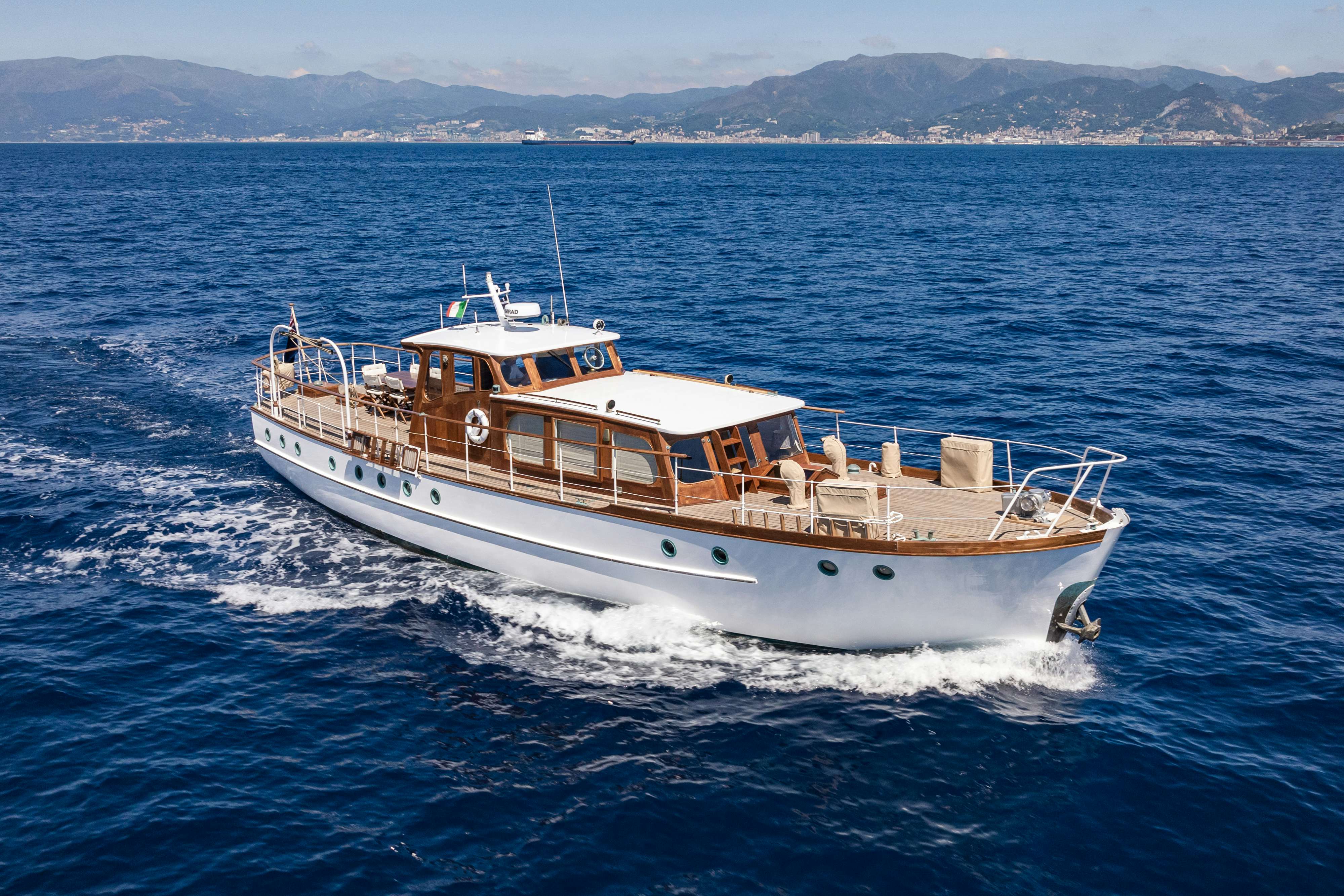 a boat on the water aboard SILVER LASS Yacht for Sale