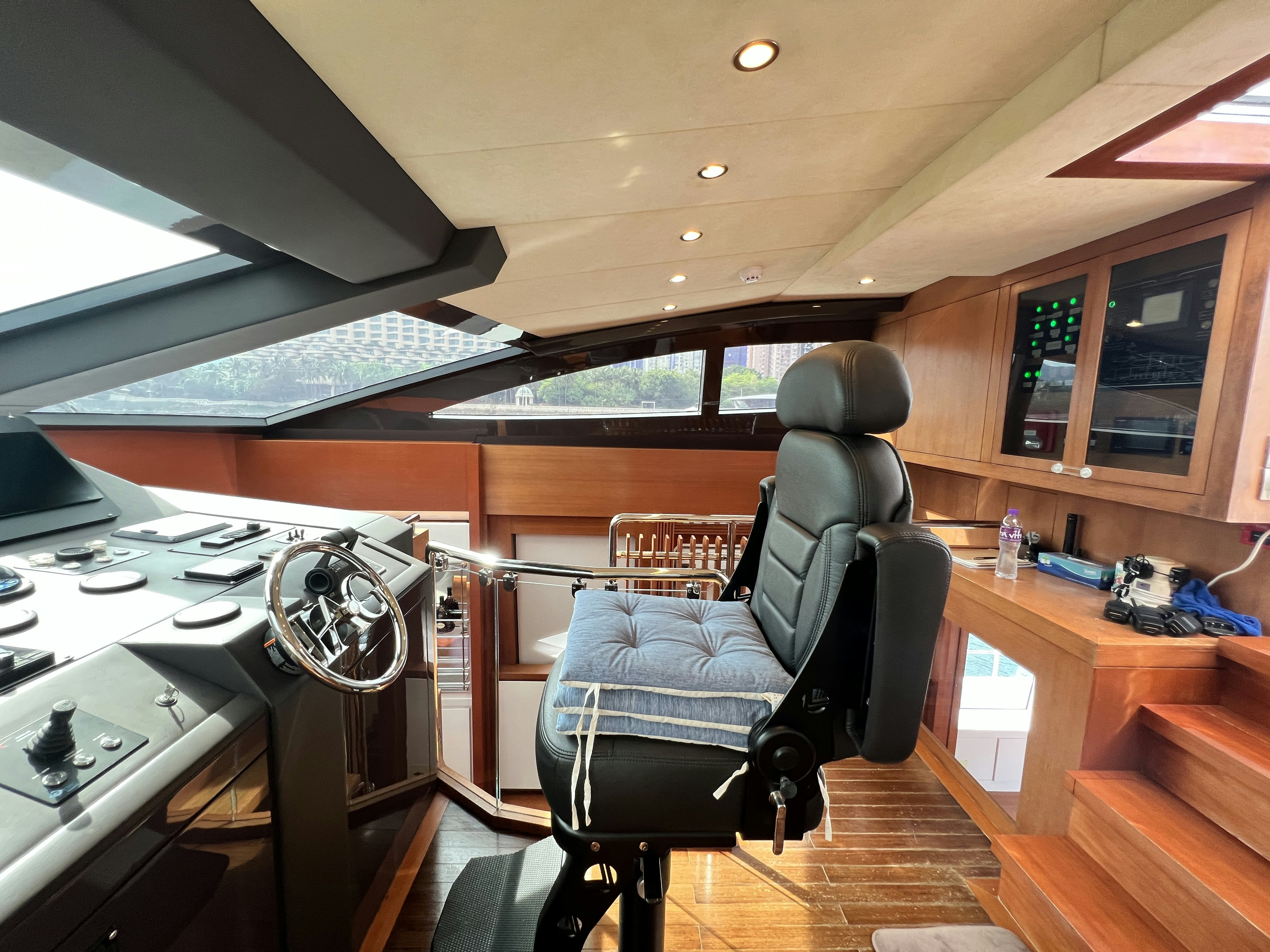 a room with a chair and a desk aboard SUNRISE Yacht for Sale