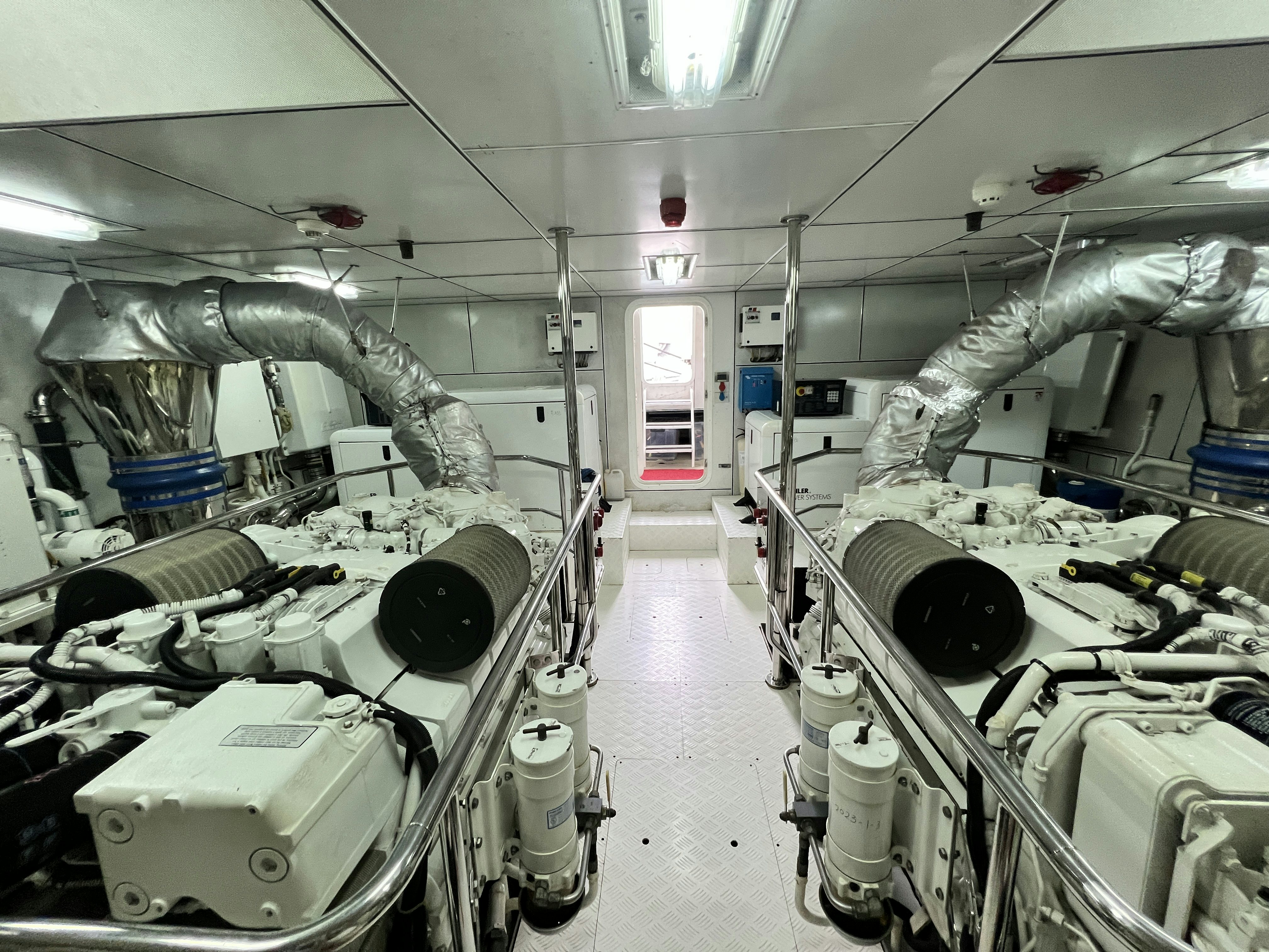 a room with machines and equipment aboard SUNRISE Yacht for Sale