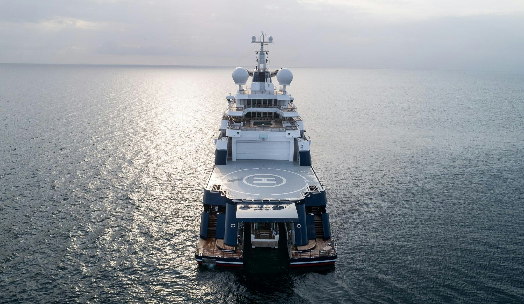 a ship in the water aboard OCTOPUS Yacht for Charter