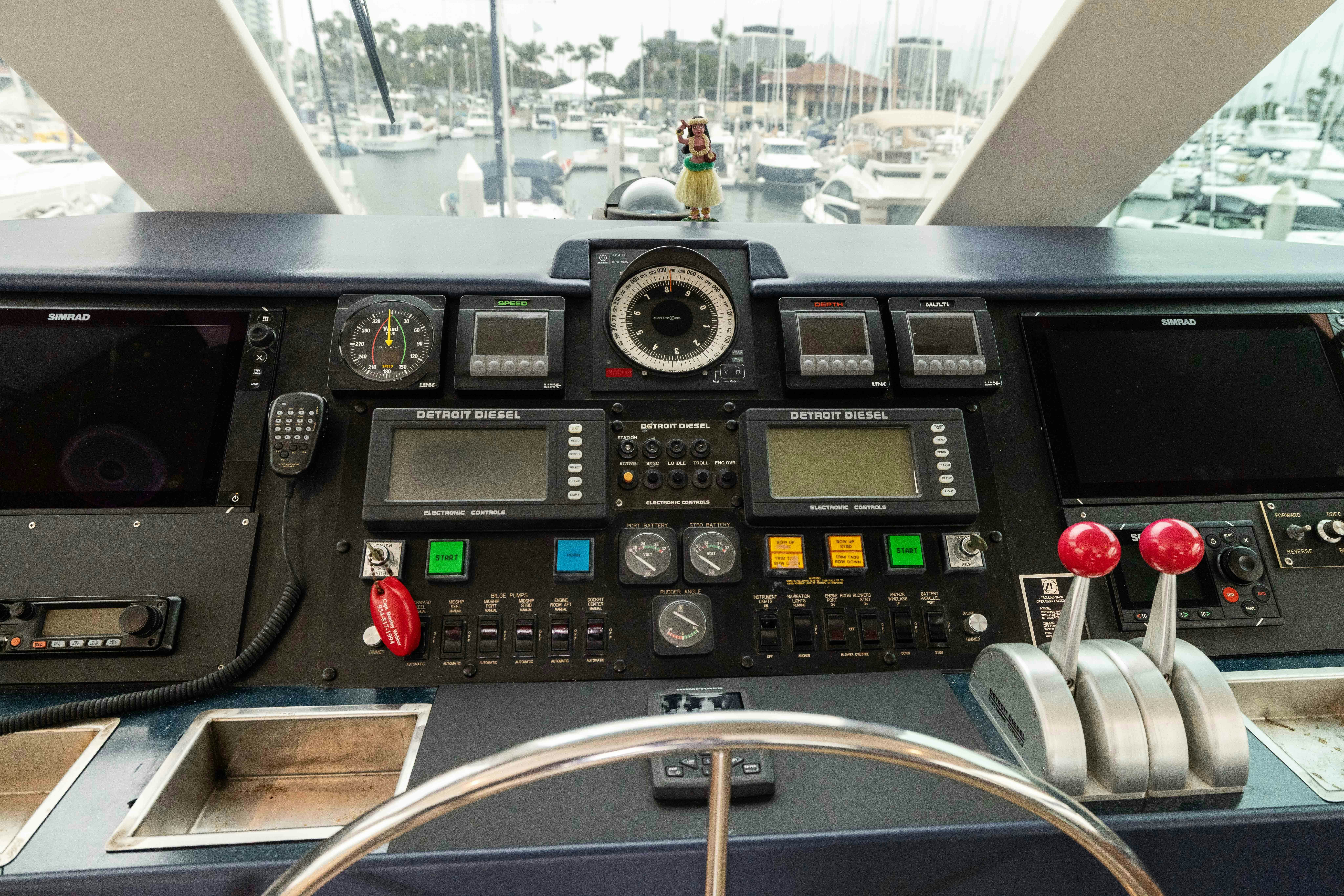 inside of a car aboard PREMIUM Yacht for Sale