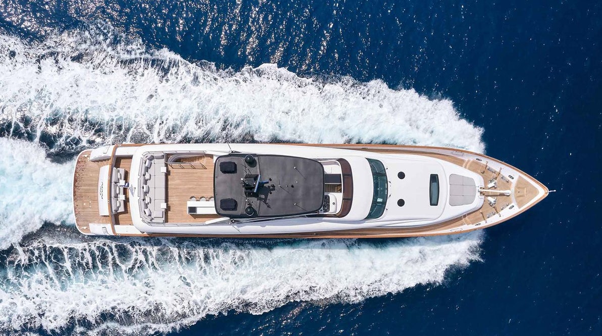 a boat in the water aboard MAMMA MIA Yacht for Charter