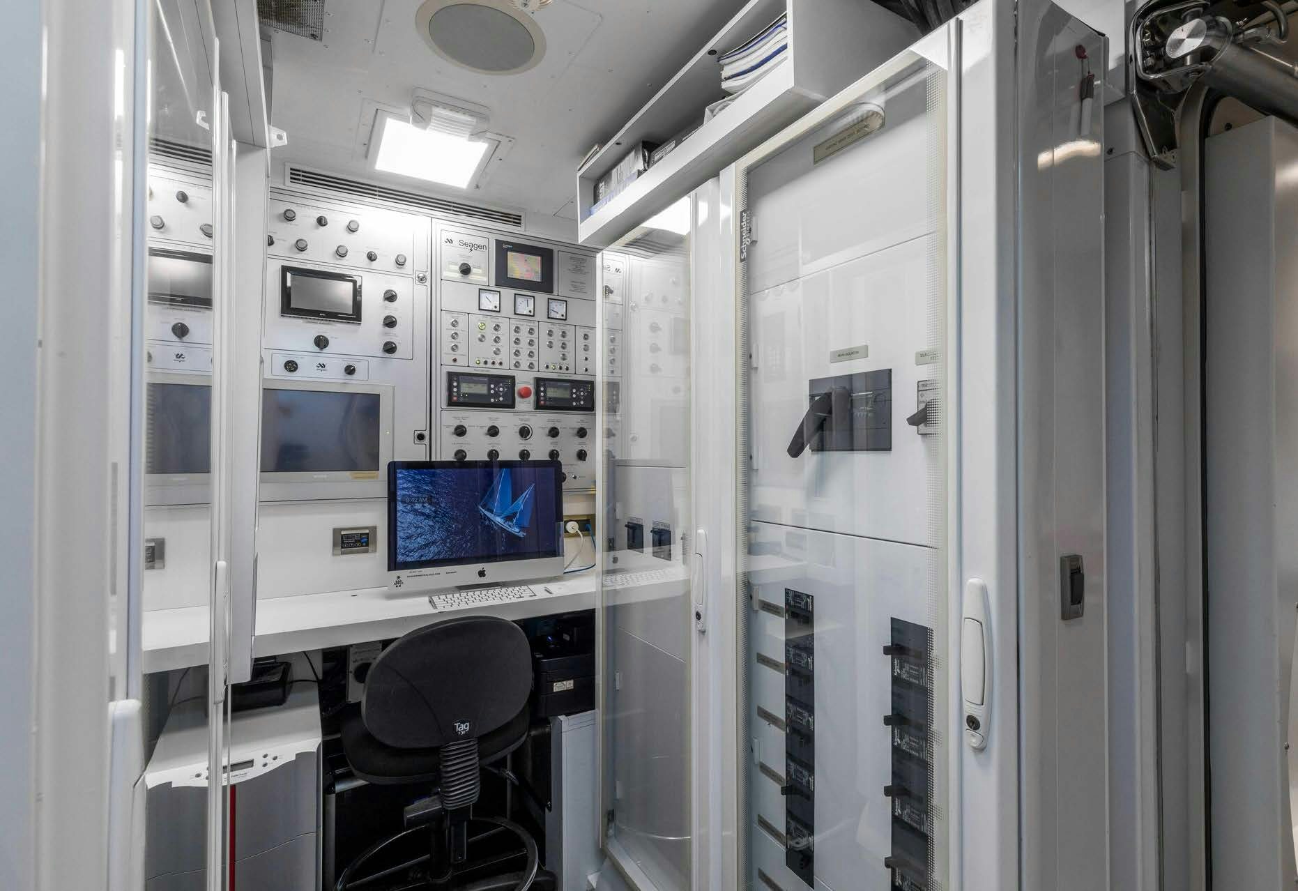 a room with medical equipment aboard SALVAJE Yacht for Sale