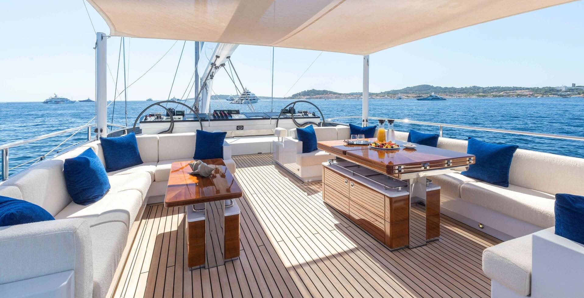 a boat on the water aboard SALVAJE Yacht for Sale