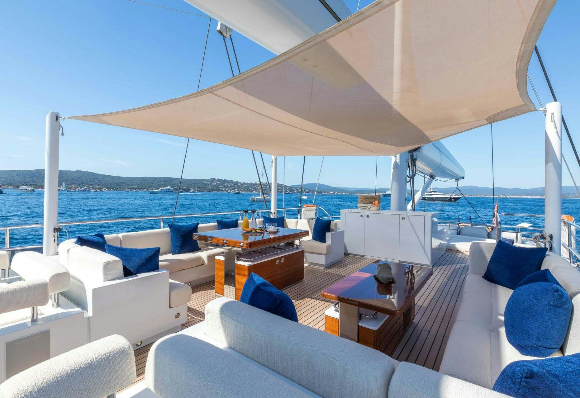 a boat on the water aboard SALVAJE Yacht for Sale