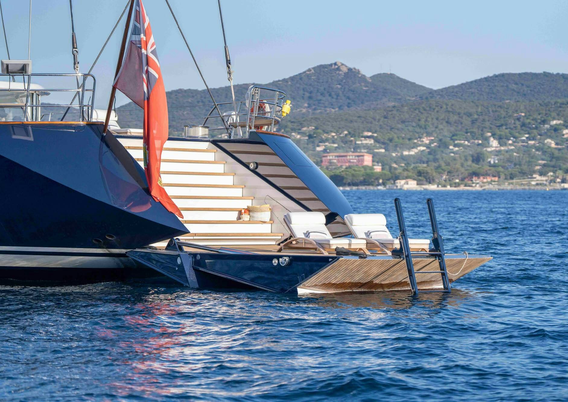 a boat on the water aboard SALVAJE Yacht for Sale
