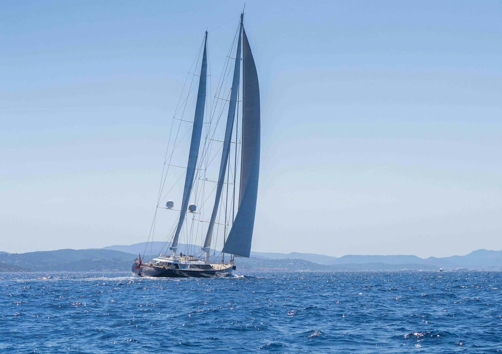 a sailboat on the water aboard SALVAJE Yacht for Sale