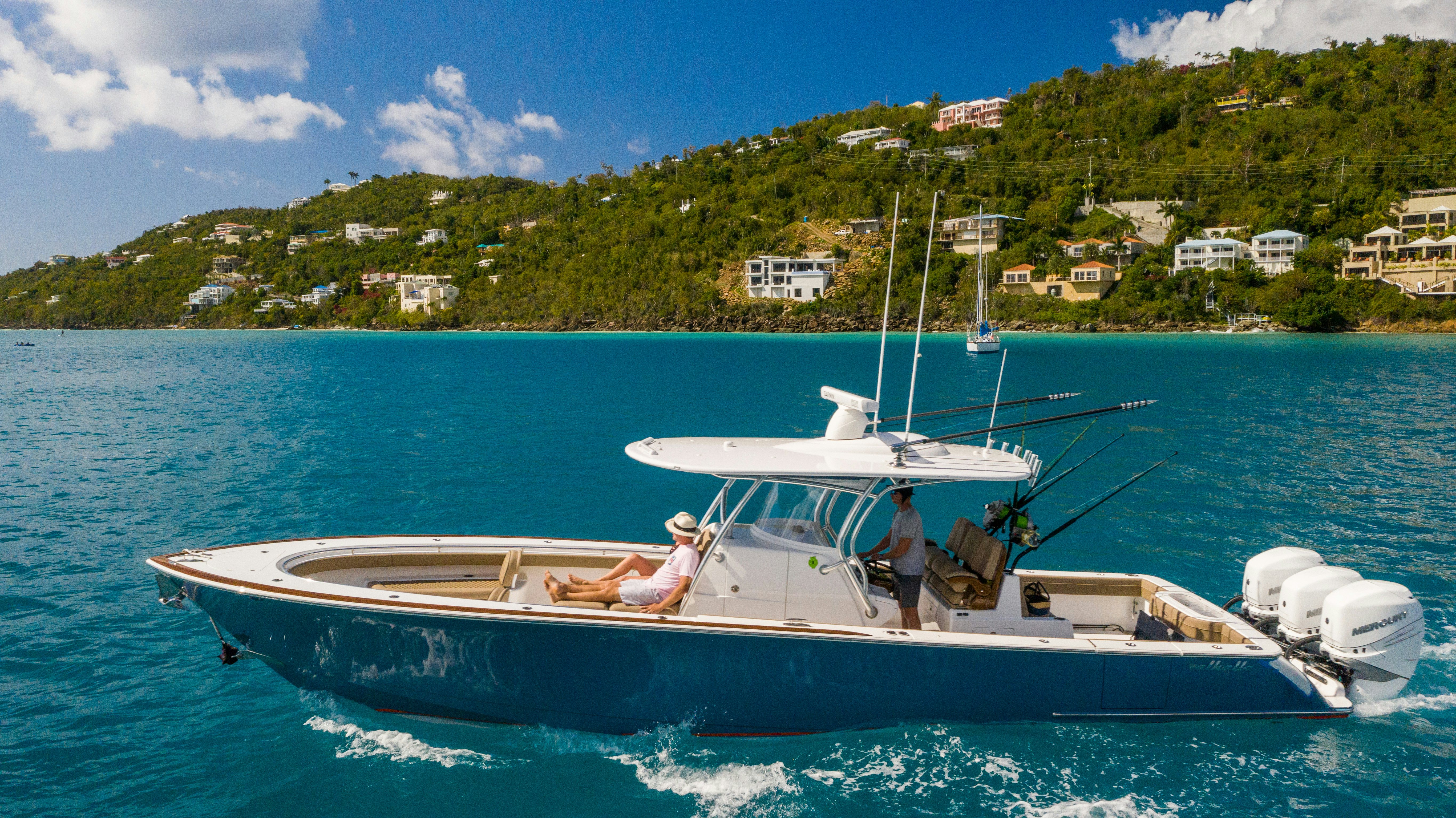 a boat on the water aboard WABASH Yacht for Sale