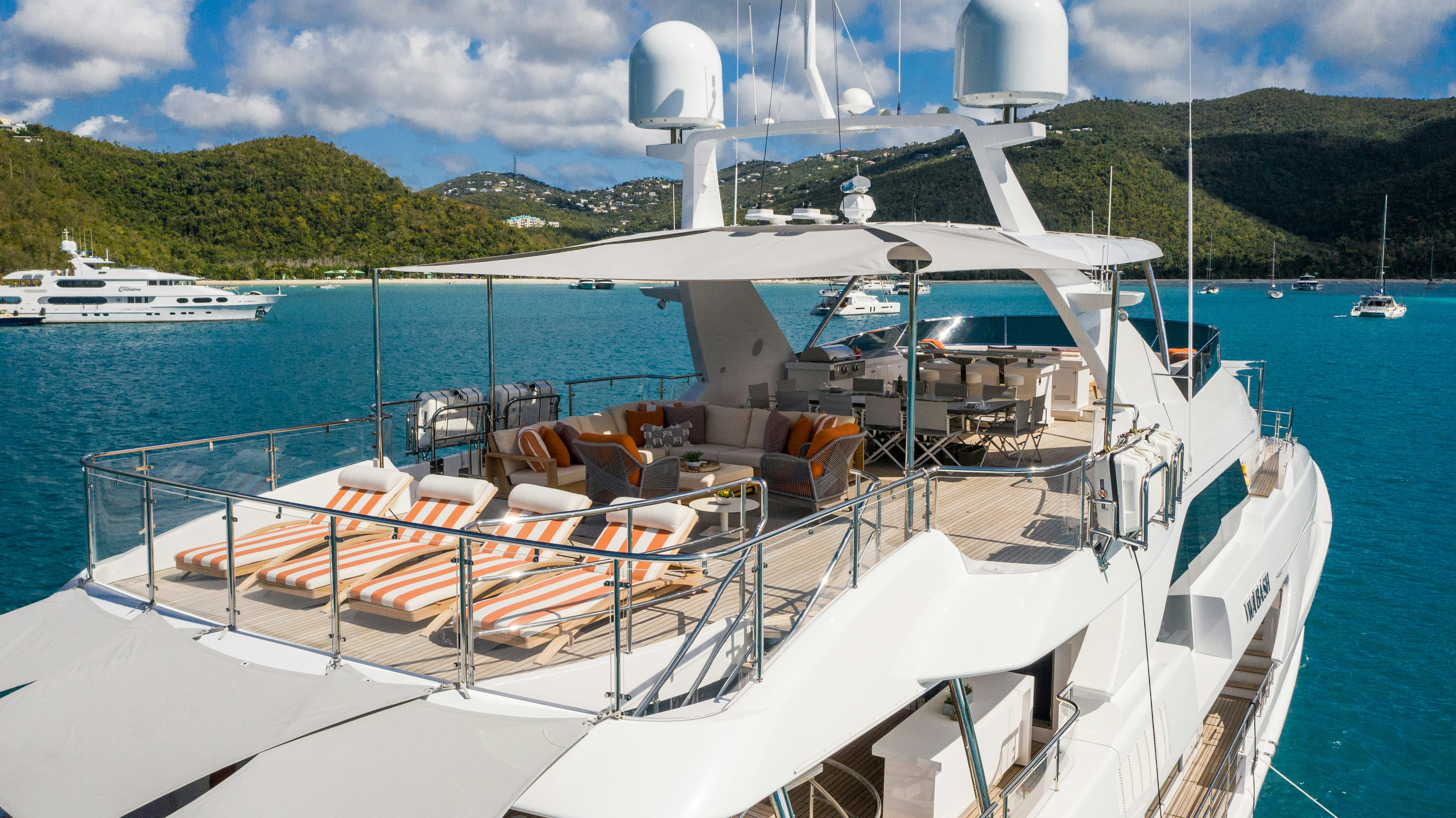 a boat on the water aboard WABASH Yacht for Sale