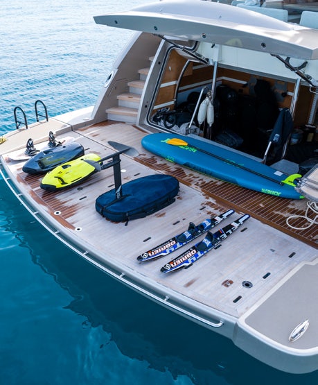 a boat on the water aboard THE PALM Yacht for Charter