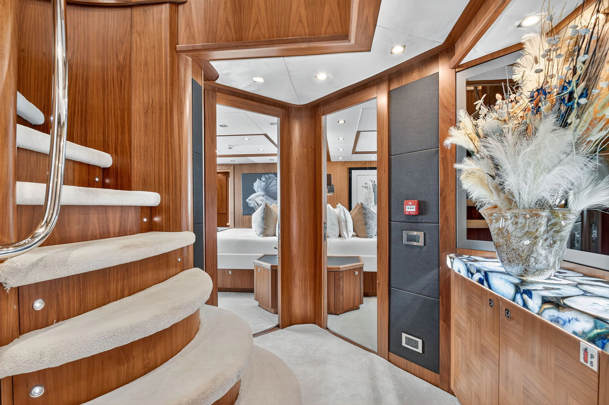 a modern looking bathroom aboard ABOUT TIME Yacht for Sale