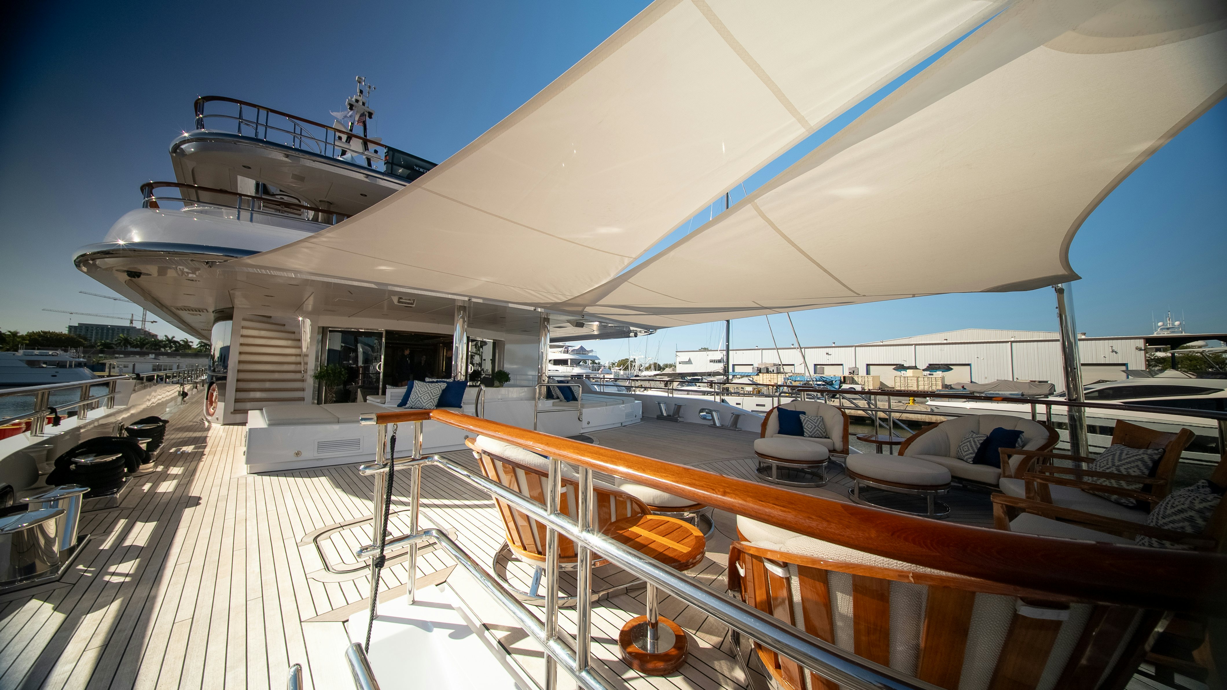 a large cruise ship docked aboard LUDZIE Yacht for Charter