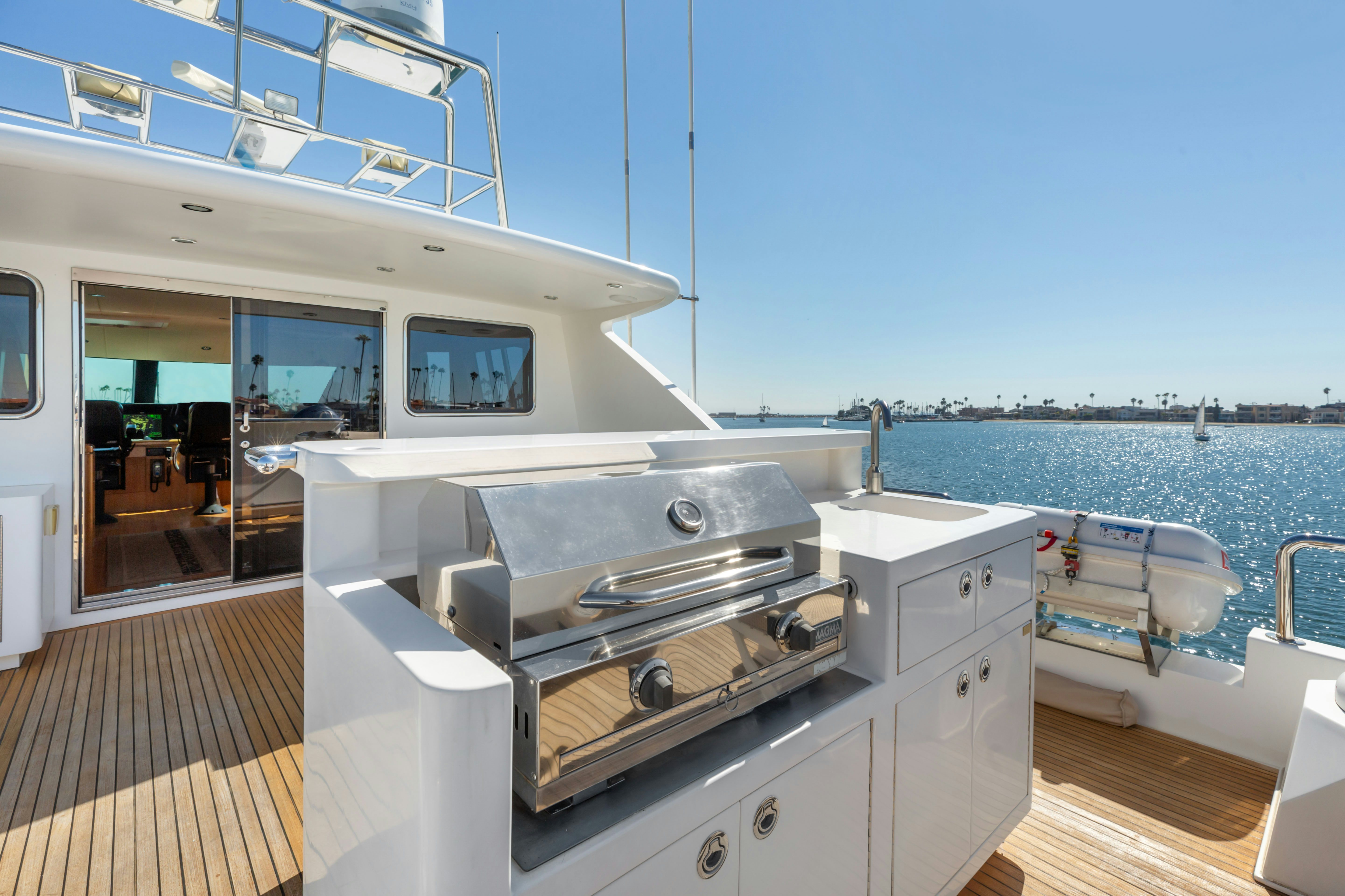 a boat on the water aboard REVERIE Yacht for Sale